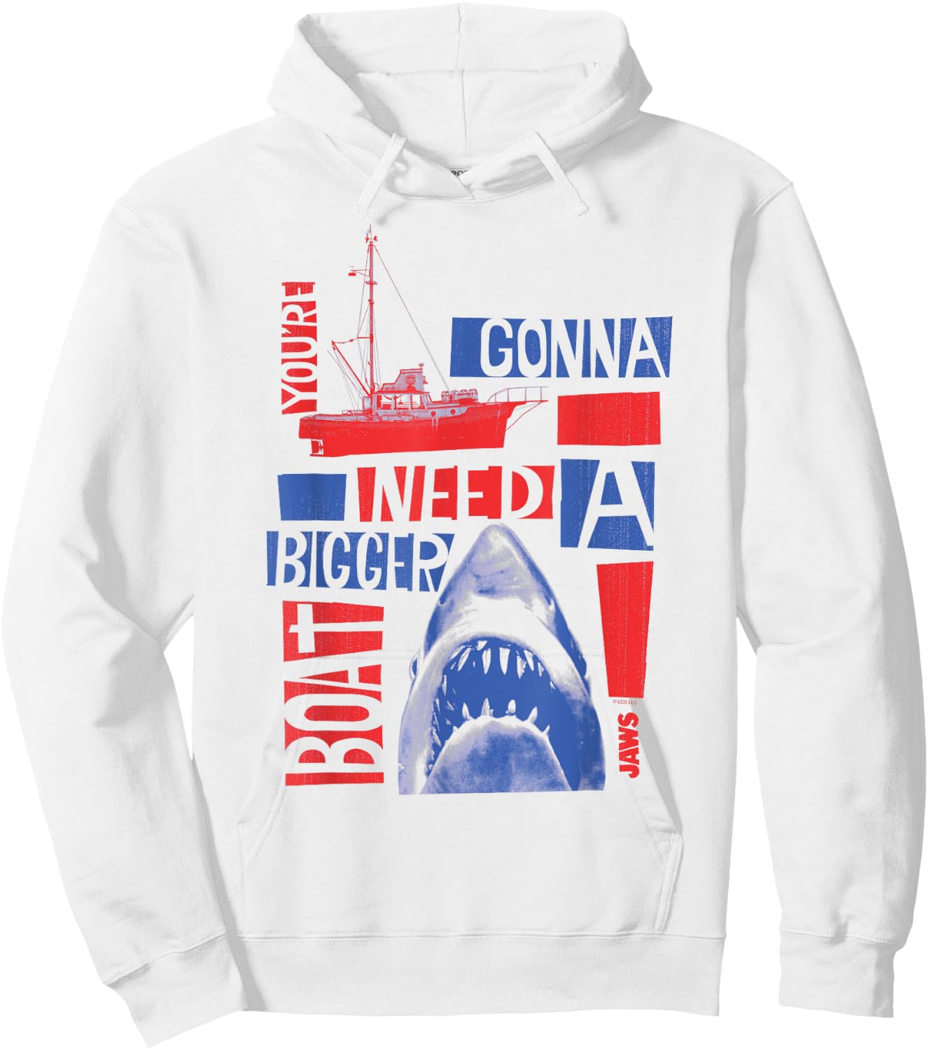 Jaws You're Gonna Need a Bigger Boat Hoodie - Hoodie | White