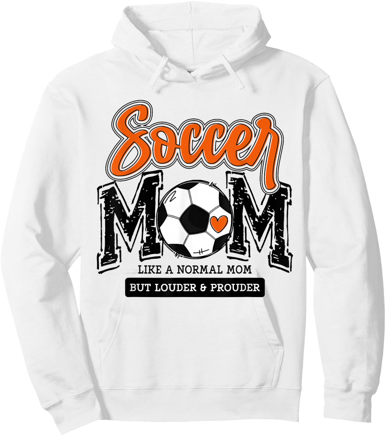Soccer Mom Orange Soccer Player Calls Me Mama Soccer Team Hoodie - Hoodie | White