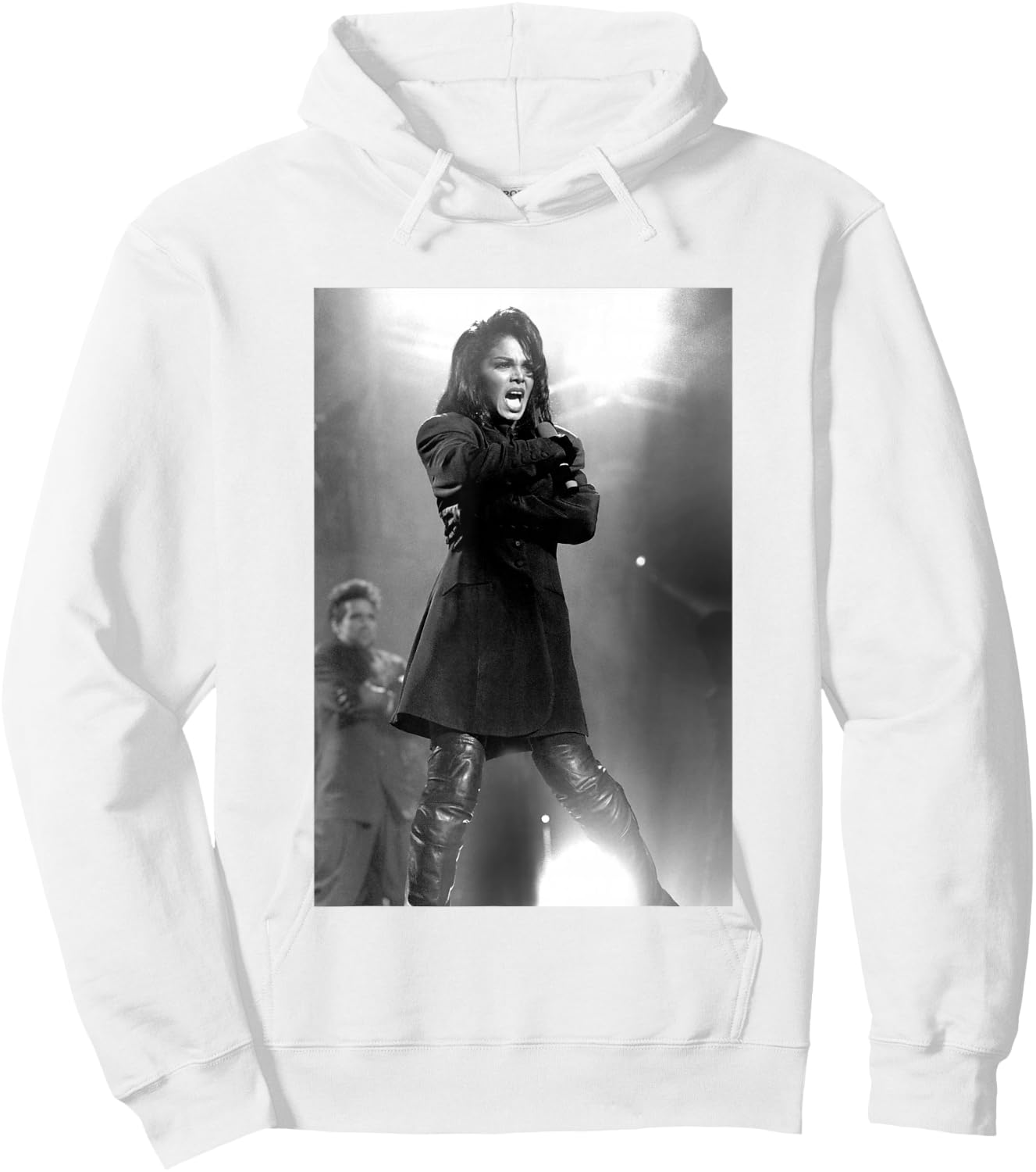 Janet Jackson Singing Live On Stage by Stephen Wright Hoodie - Hoodie | White