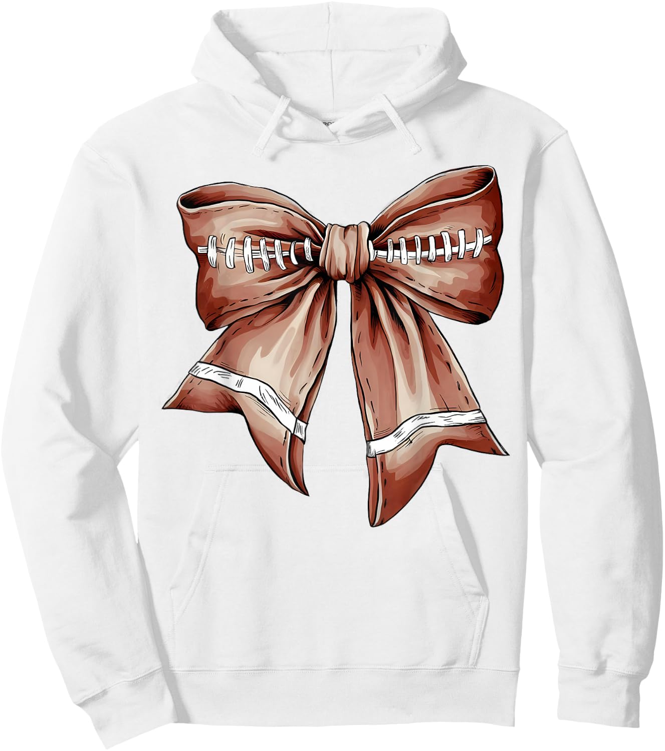 Coquette Football Gameday Thanksgiving Autumn Hoodie - Hoodie | White