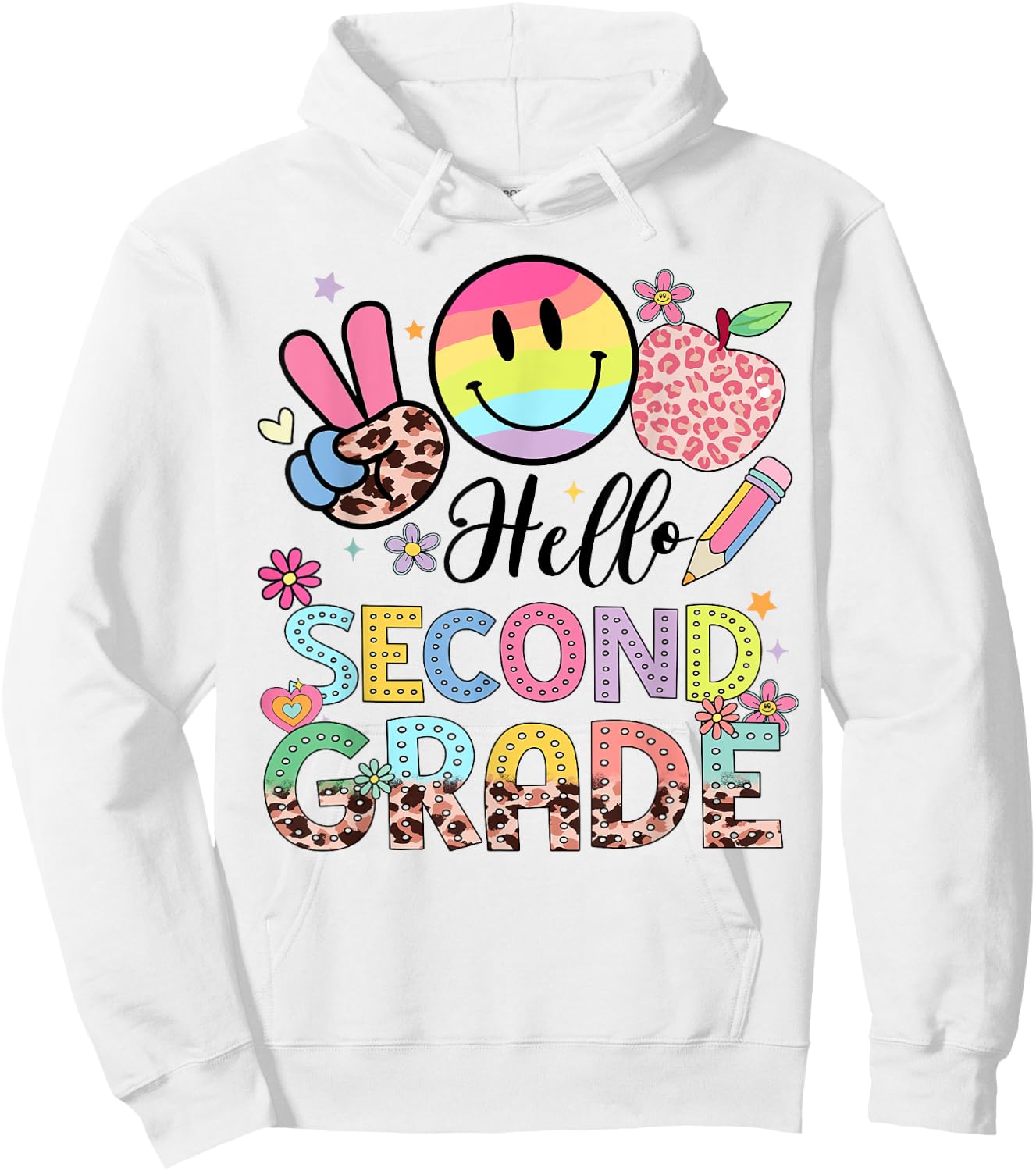 Hello 2nd grade Boy Girl Teacher Back To School 2nd grade Hoodie - Hoodie | White