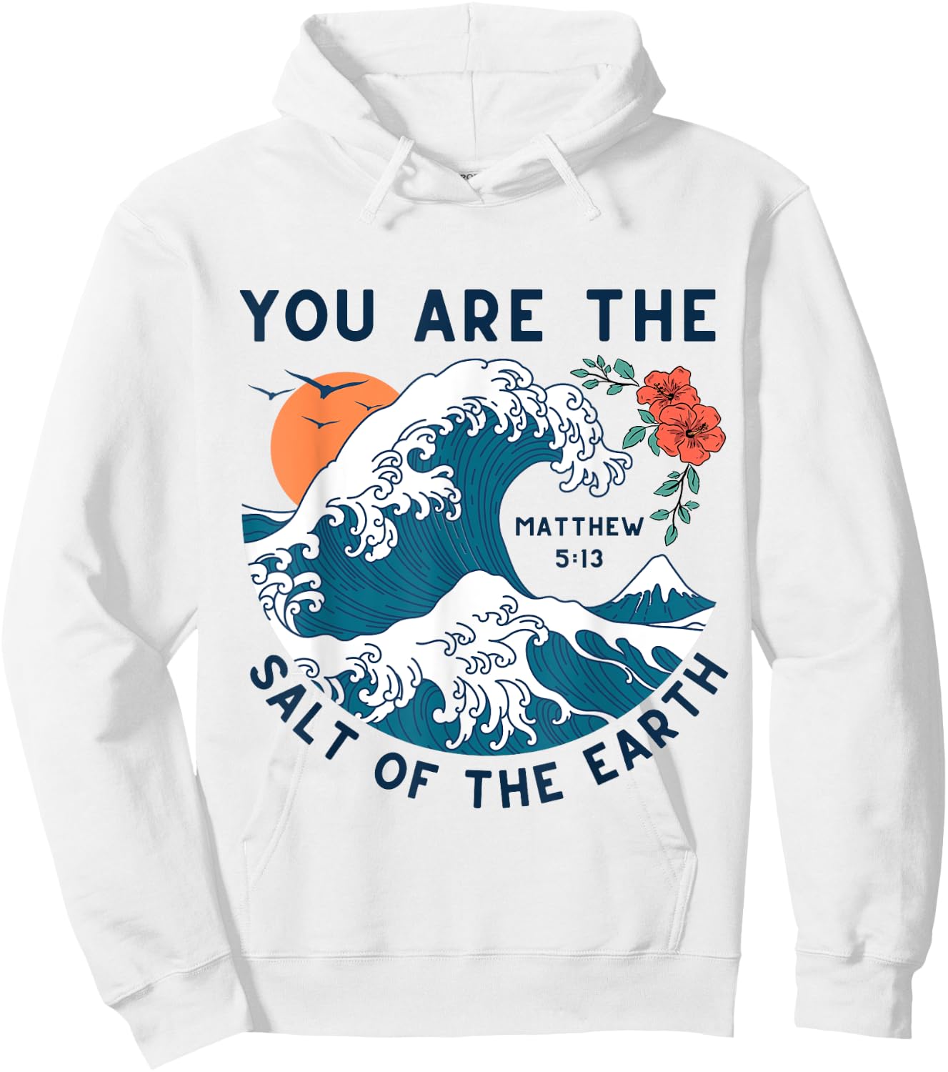 Salt of the Earth Inspirational Christian Bible Verse Retro Hoodie - Hoodie | White