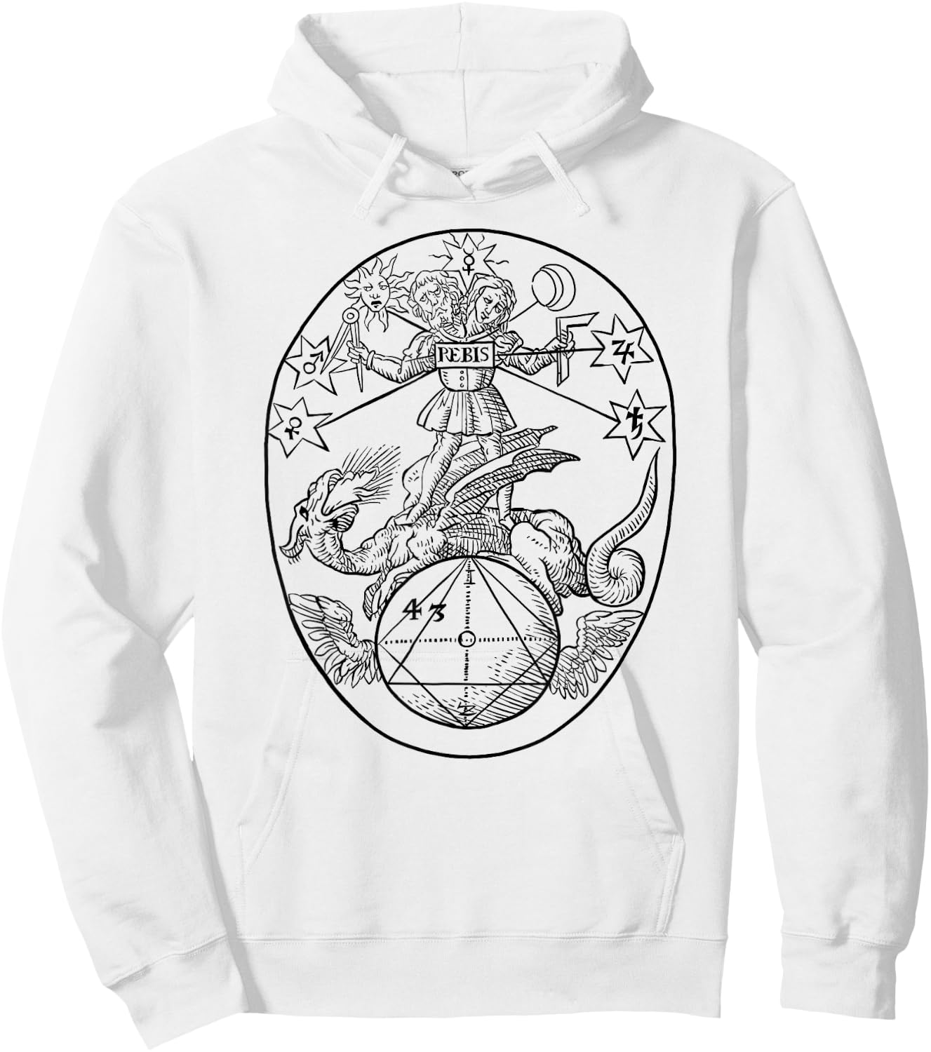 Azoth - Azotto - REBIS, Basil Valentine, Alchemy, Basil Valentine Hoodie - Hoodie | White