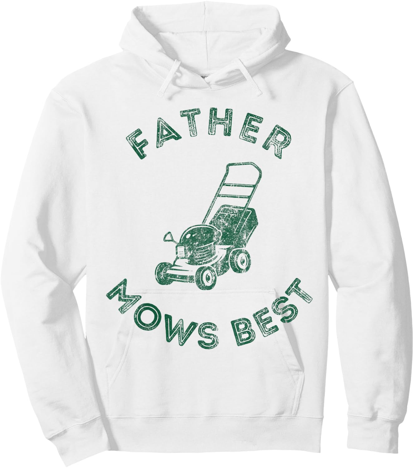 Father Mows Best Lawn Care Dad Mowing Gardener Father's Day Hoodie - Hoodie | White