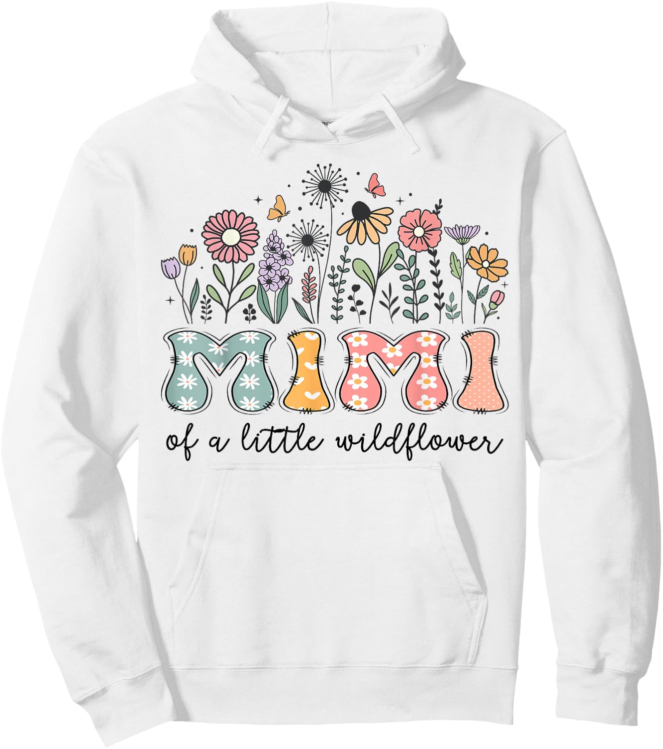 Mimi Of The Little Wildflower Baby Birthday Party Hoodie - Hoodie | White