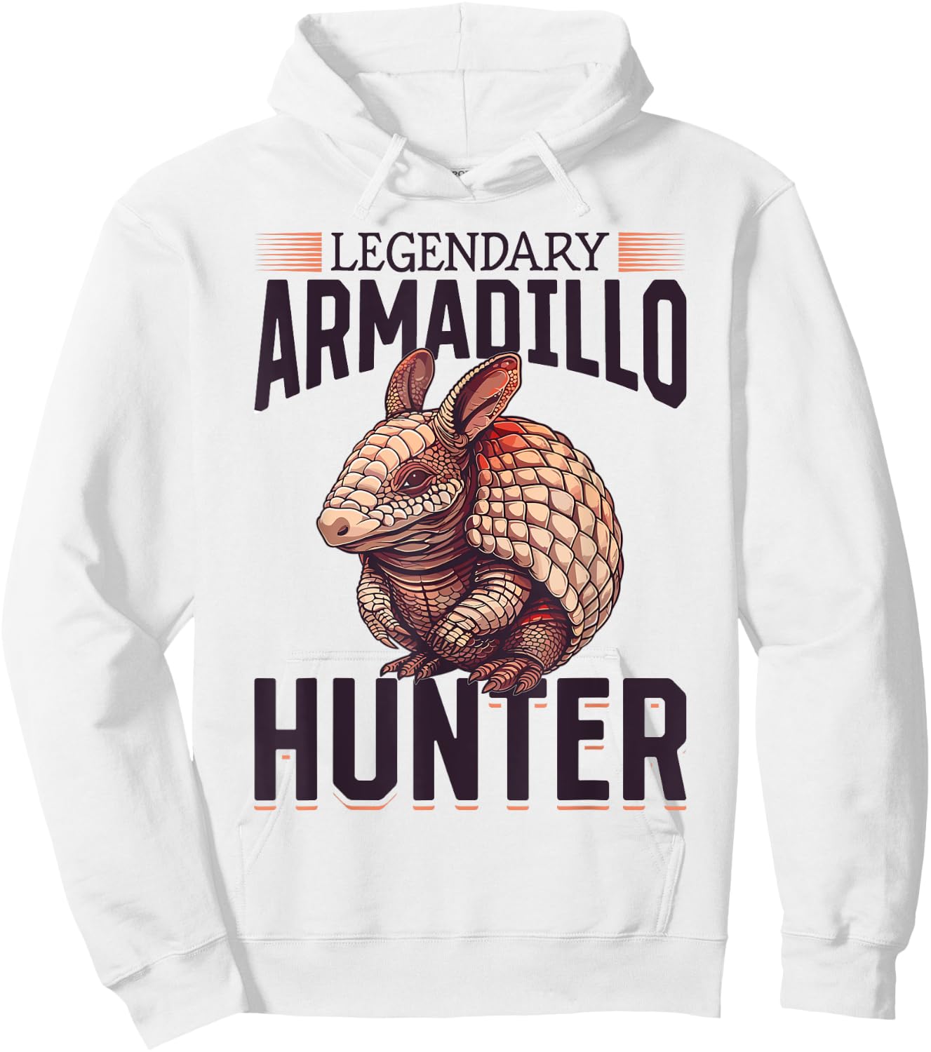 Funny Armadillo Animal Legendary Armadillo Hunter Hoodie - Hoodie | White