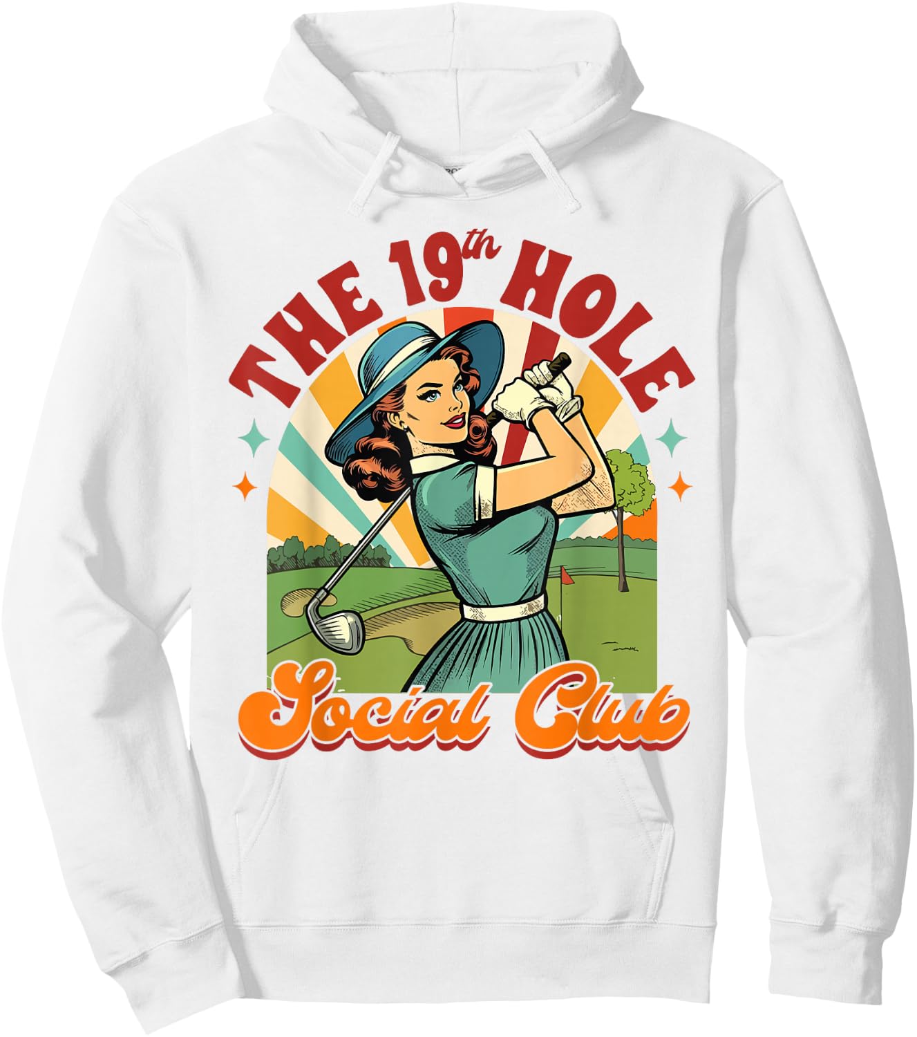 Golf Player Golfer Golf Club The 19th Hole Social Club Hoodie - Hoodie | White