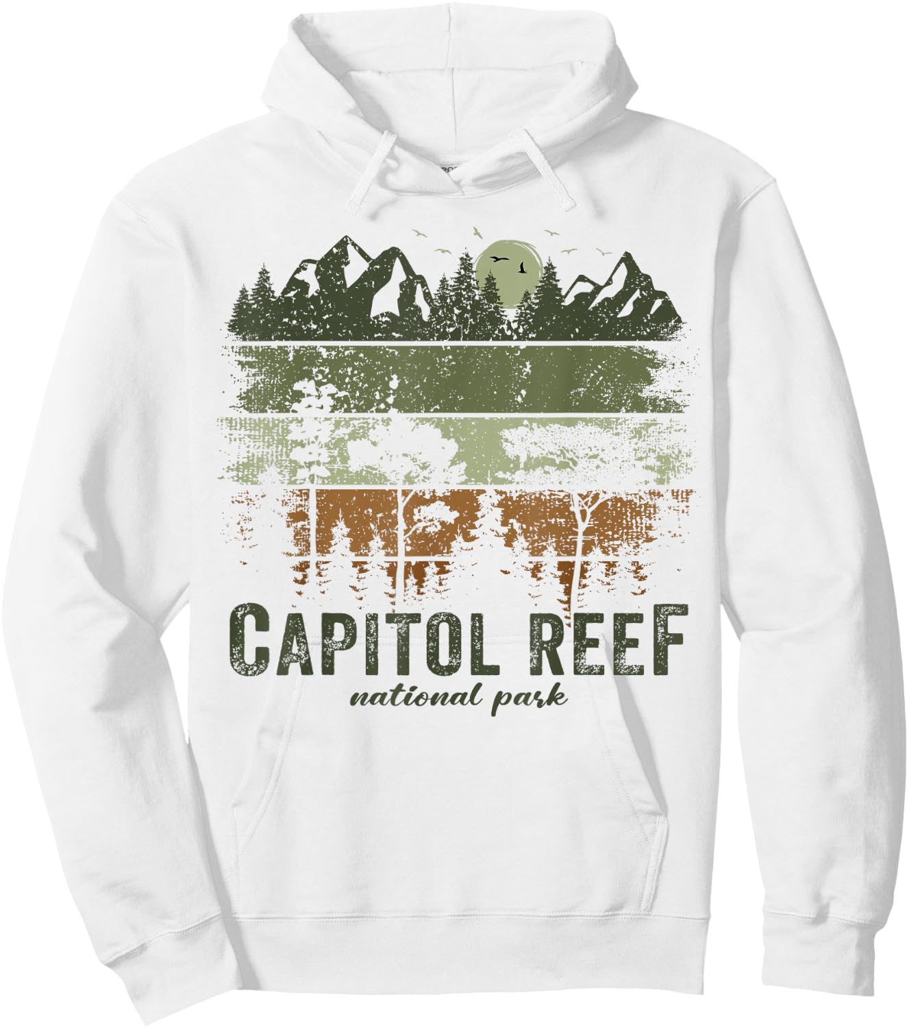 Retro Capitol Reef National Park US Vintage Capitol Reef Hoodie - Hoodie | White