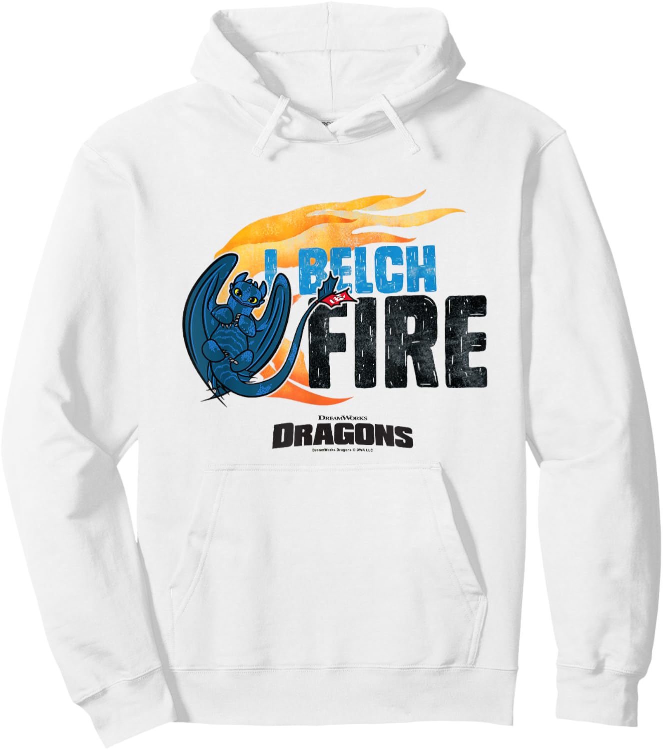 How to Train Your Dragon I Belch Fire Toothless Retro Poster Hoodie - Hoodie | White