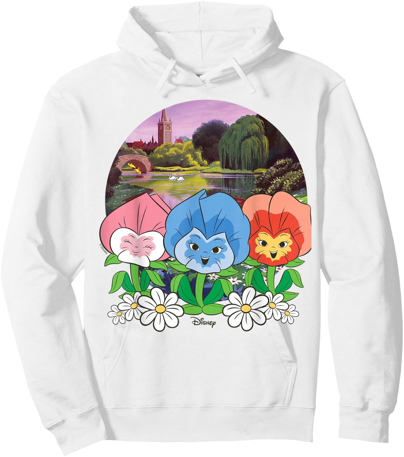 Alice In Wonderland - Flowers Hoodie - Hoodie | White