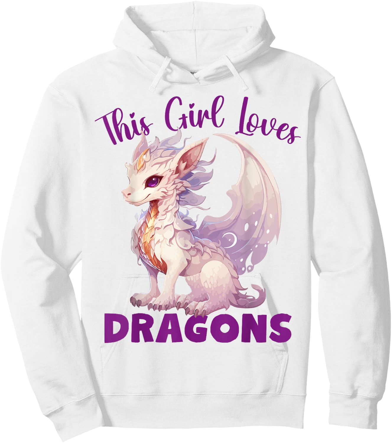 This Girl Loves Dragon for Dragon Loving Girls Hoodie - Hoodie | White
