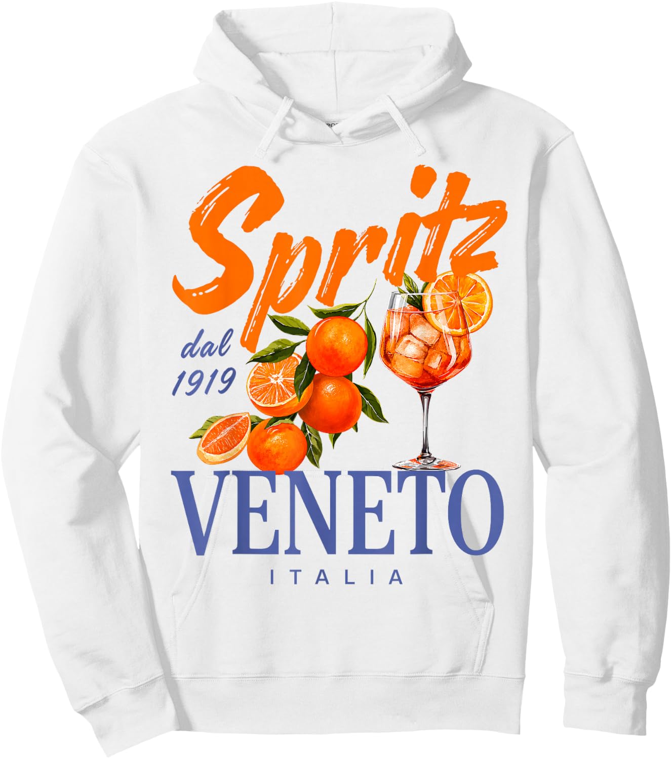 Spritz Veneto dal 1919 Italia Vintage Orange Men Women Hoodie - Hoodie | White