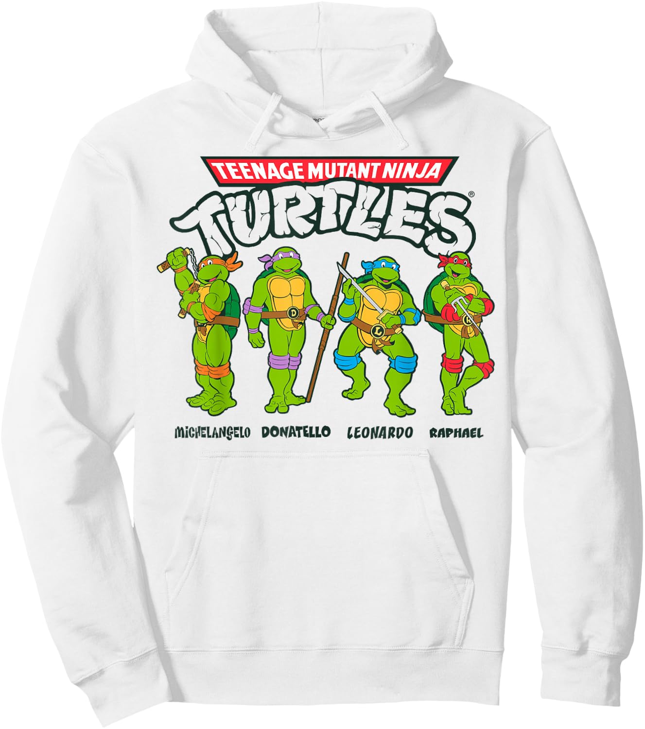 Teenage Mutant Ninja Turtles Character Group Hoodie - Hoodie | White