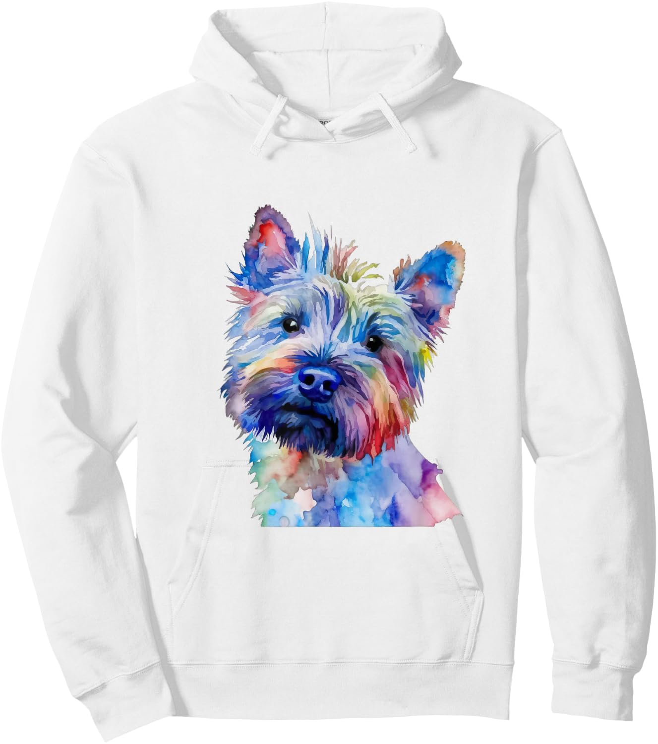 Cairn Terrier Dog Colorful Watercolor Dog Men Women Kids Hoodie - Hoodie | White