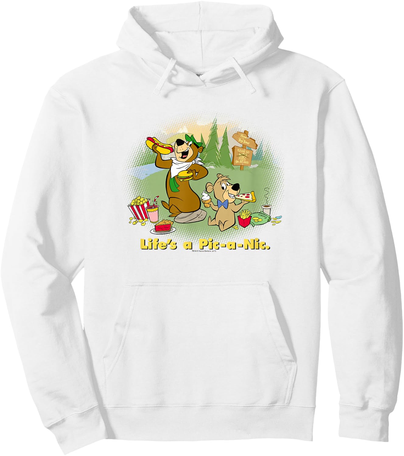 Yogi Bear Life's a Pic-a-Nic Hoodie - Hoodie | White