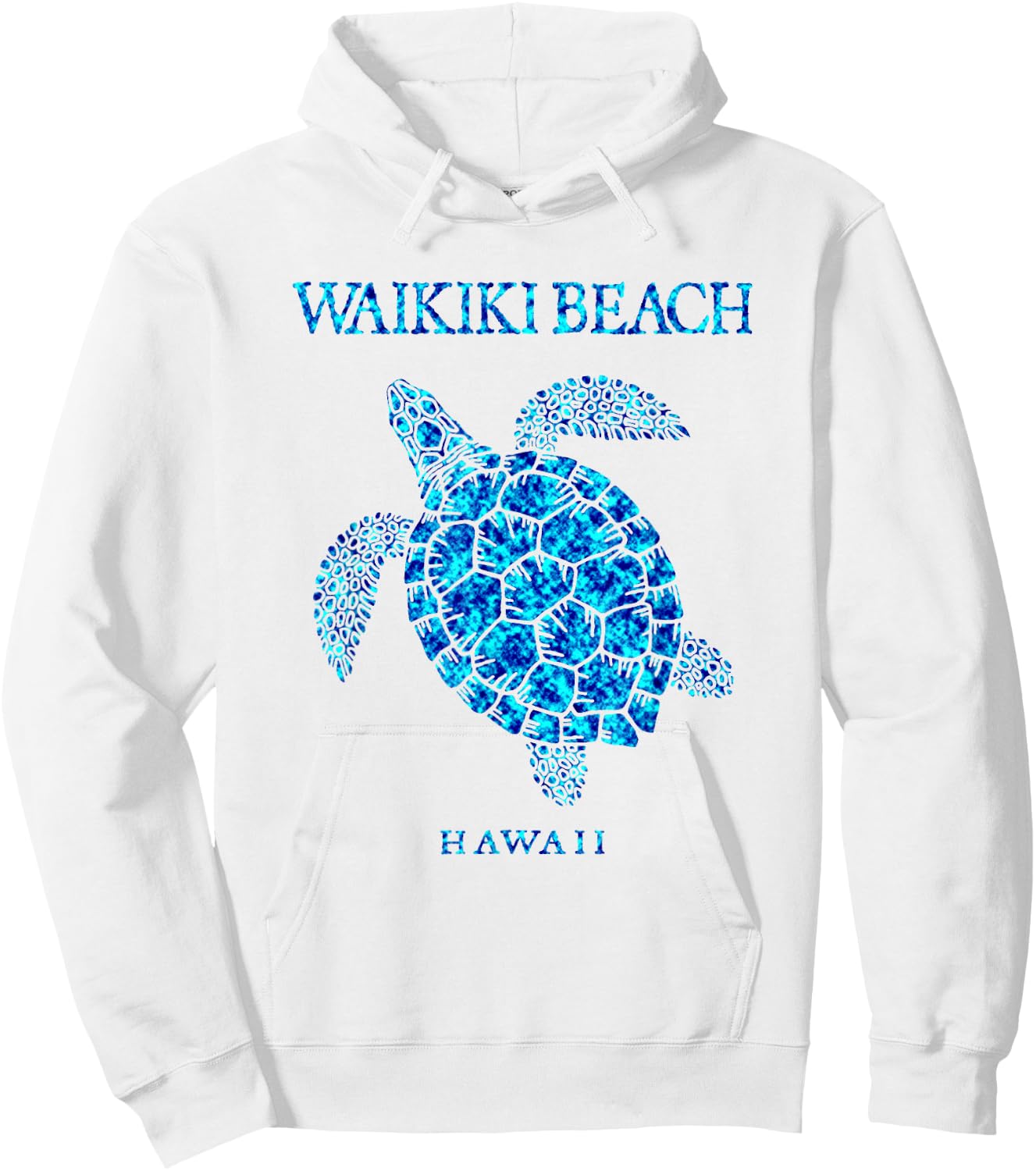 Waikiki Beach Hawaii Sea Turtle Beach Girls Boys Honolulu Hoodie - Hoodie | White
