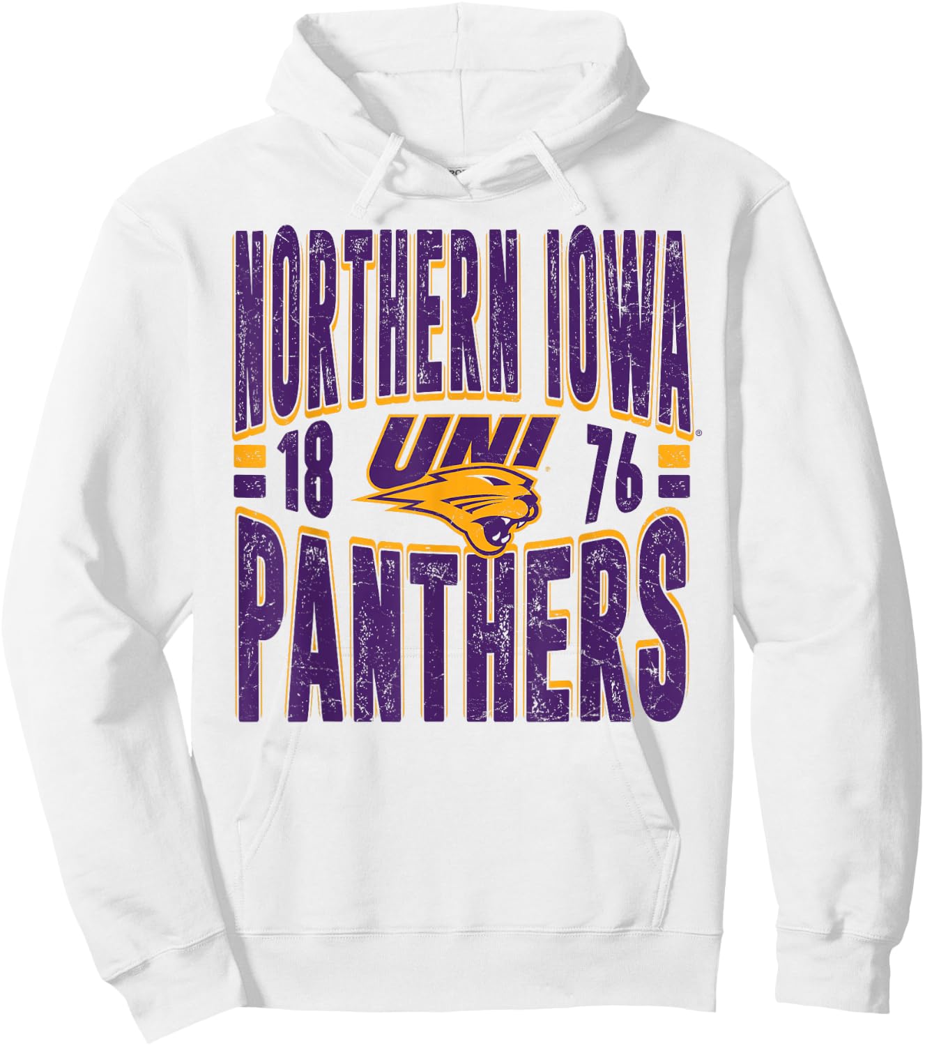 Northern Iowa Panthers Vintage 90's Retro White Hoodie - Hoodie | White