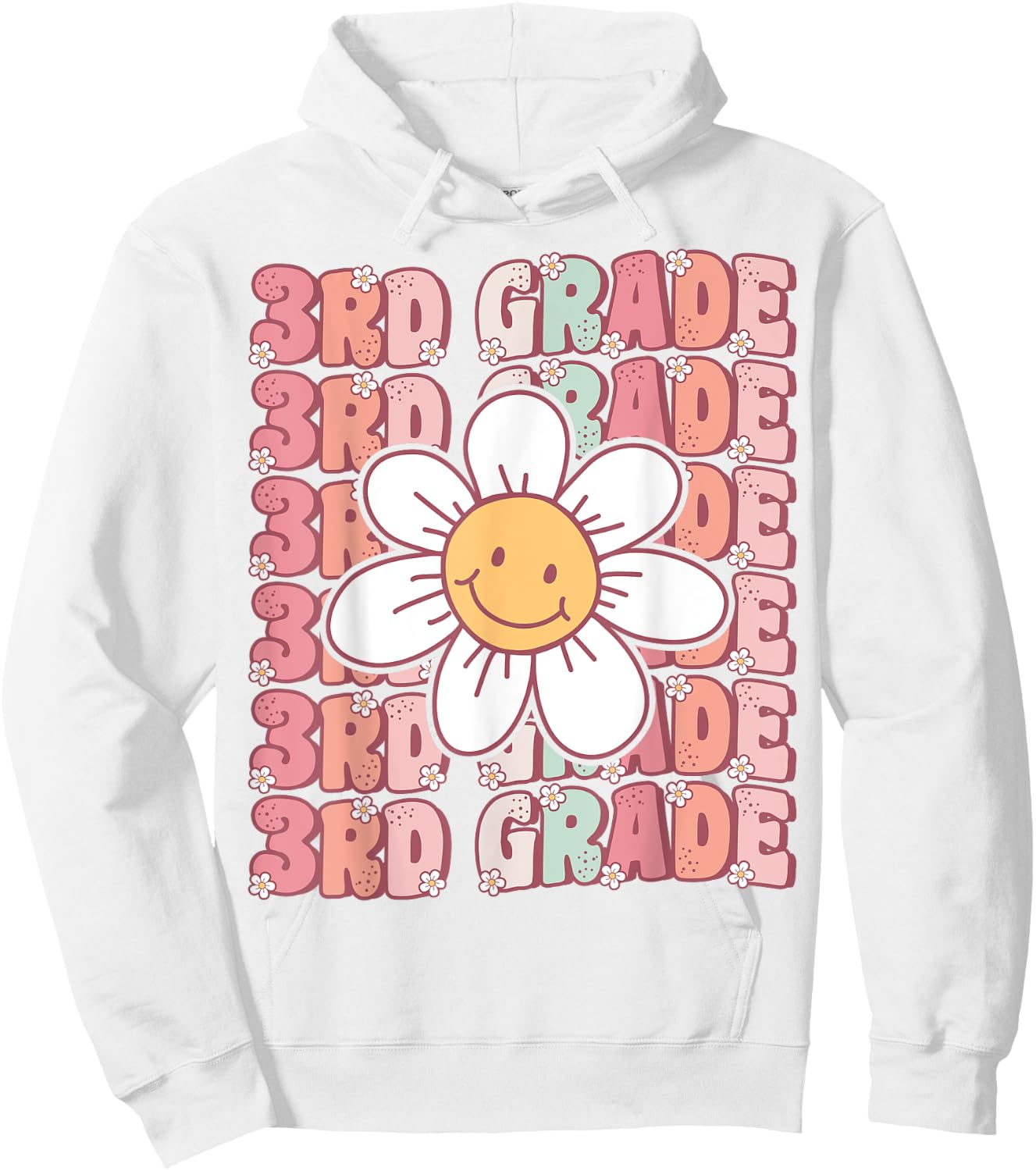 70s Groovy 3rd Grade Back To School First Day of Third Grade Hoodie - Hoodie | White