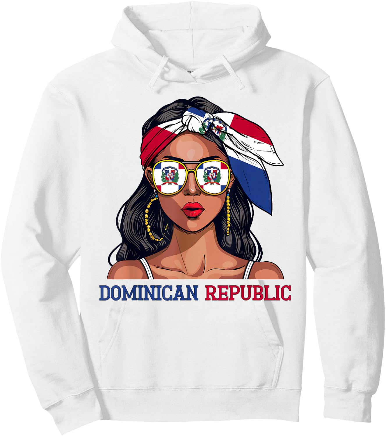 Dominican Souvenirs Woman Flag Roots Dominican Republic Hoodie - Hoodie | White