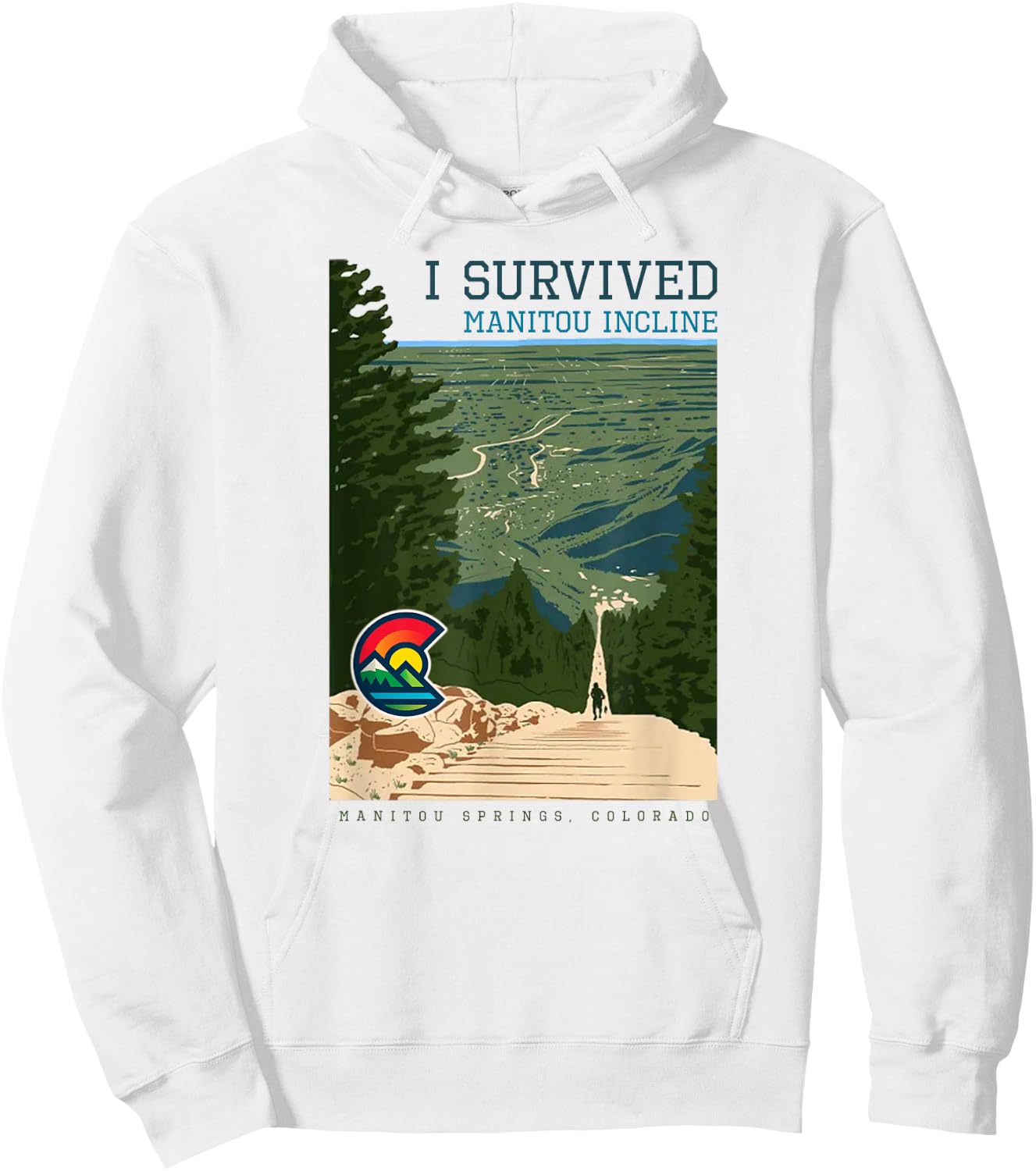 Manitou Incline, Colorado Hoodie - Hoodie | White