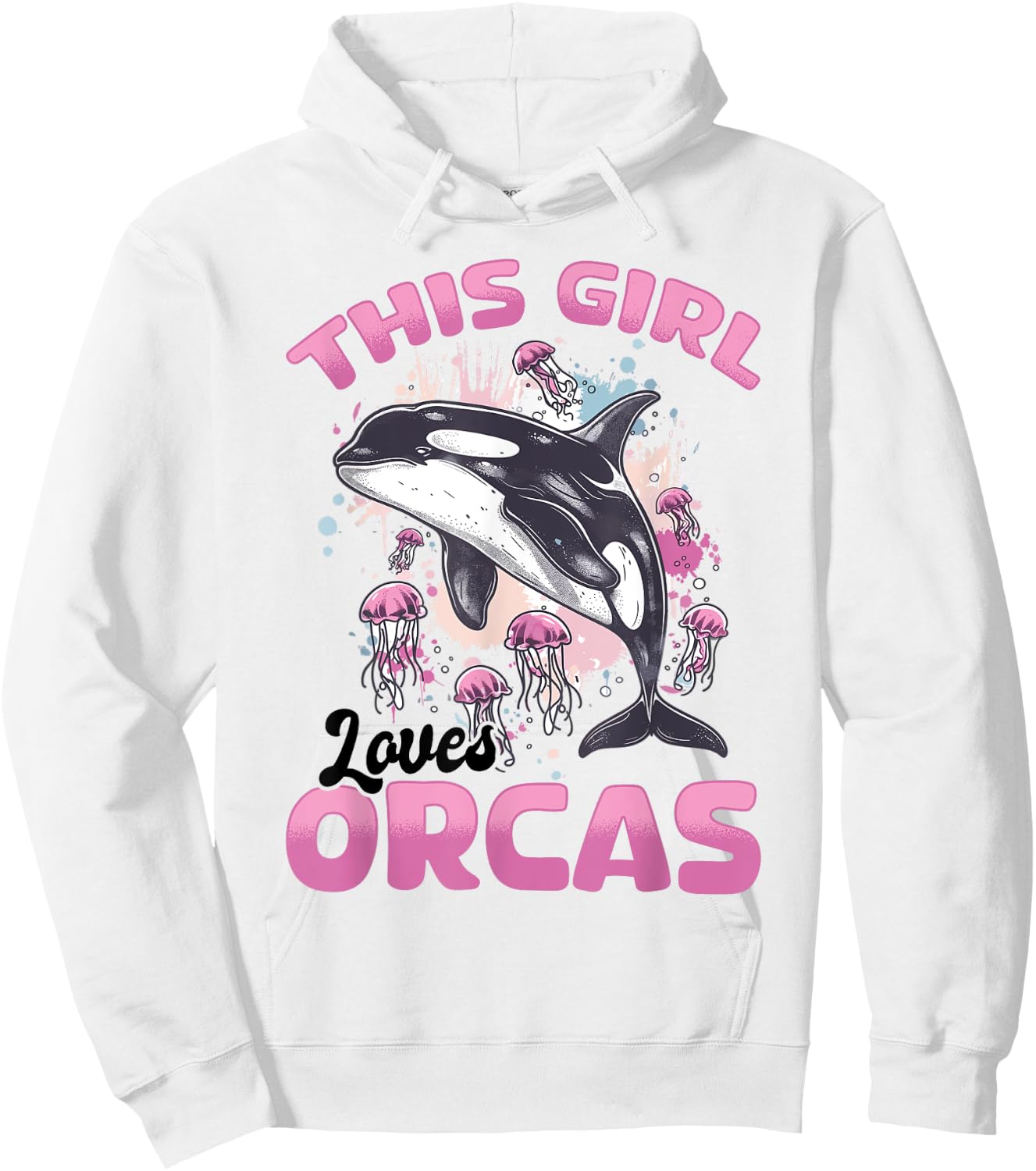 Funny Orca Animal This Girl Loves Orcas Hoodie - Hoodie | White