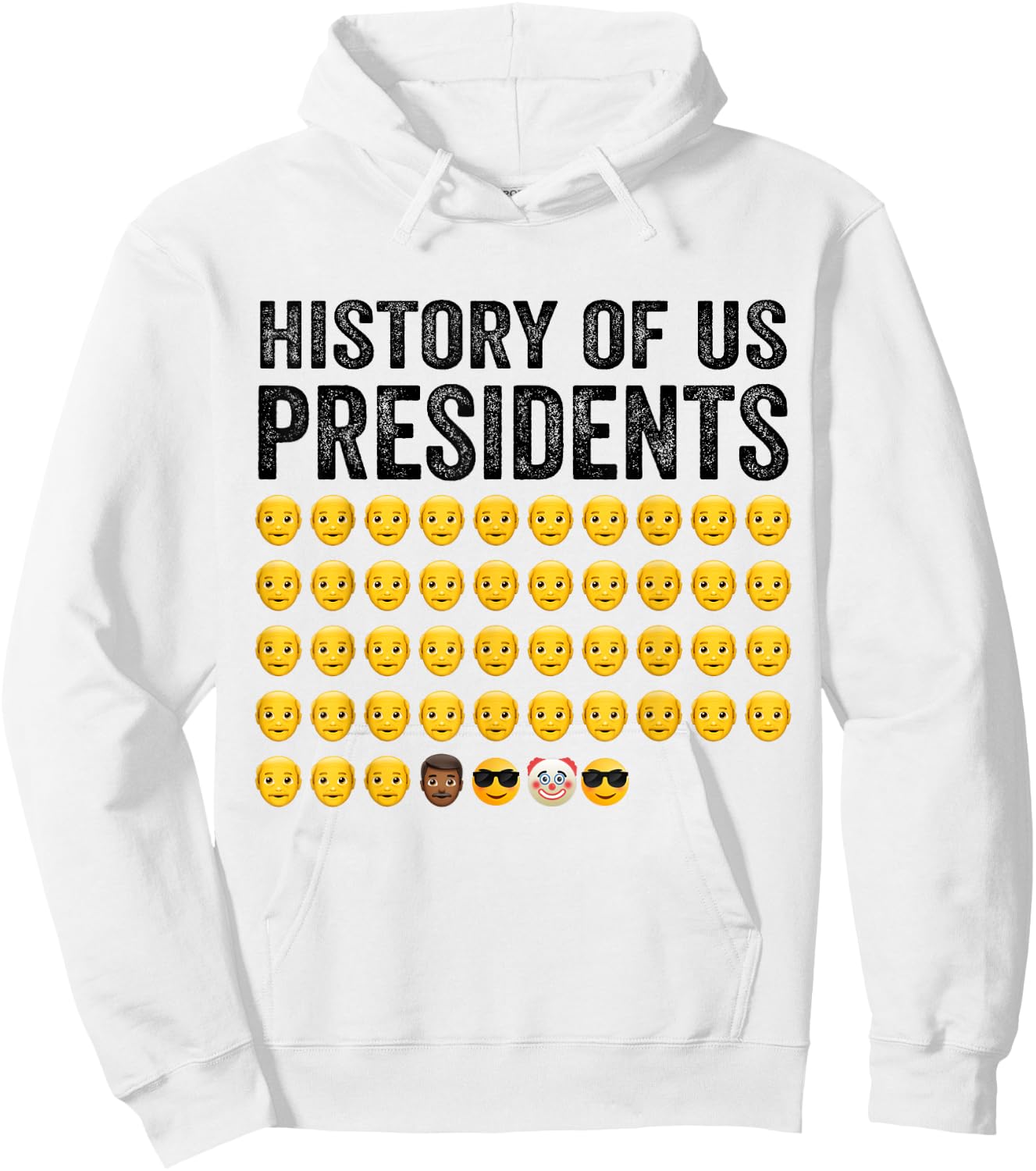 History of U.S presidents 47th Cool Trump -Adults Grey Small Classic Fit Short Sleeve Political Humor Hoodie - Hoodie | White