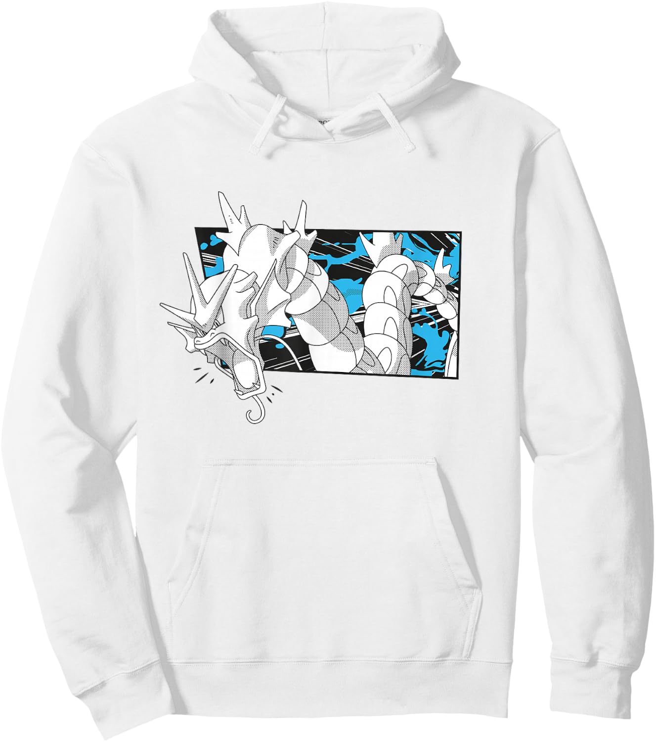 Pokémon Gyarados Full Of Rage Manga Panel Retro Shot Hoodie - Hoodie | White