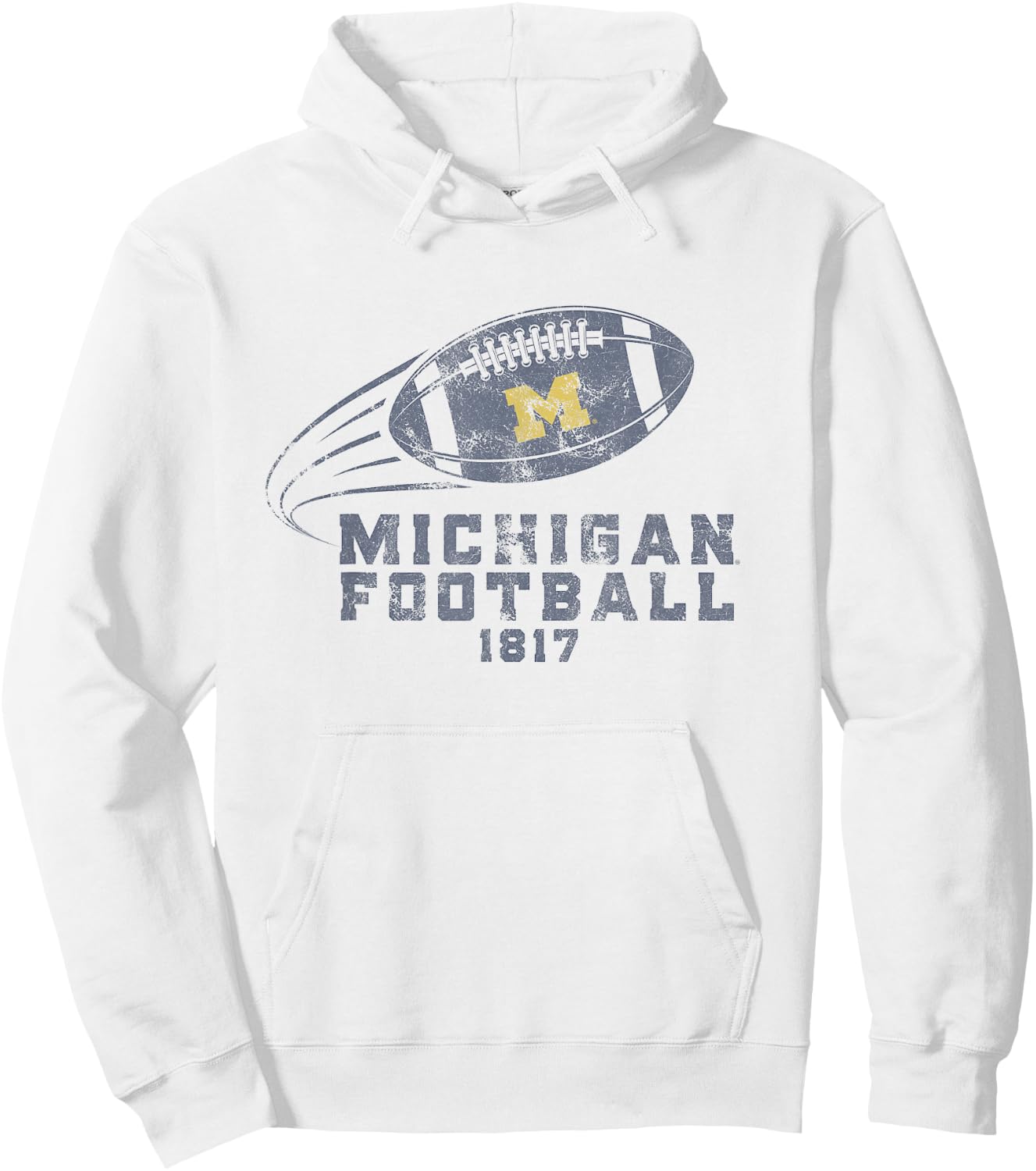 University of Michigan Wolverines U of M Spirit Football Hoodie - Hoodie | White