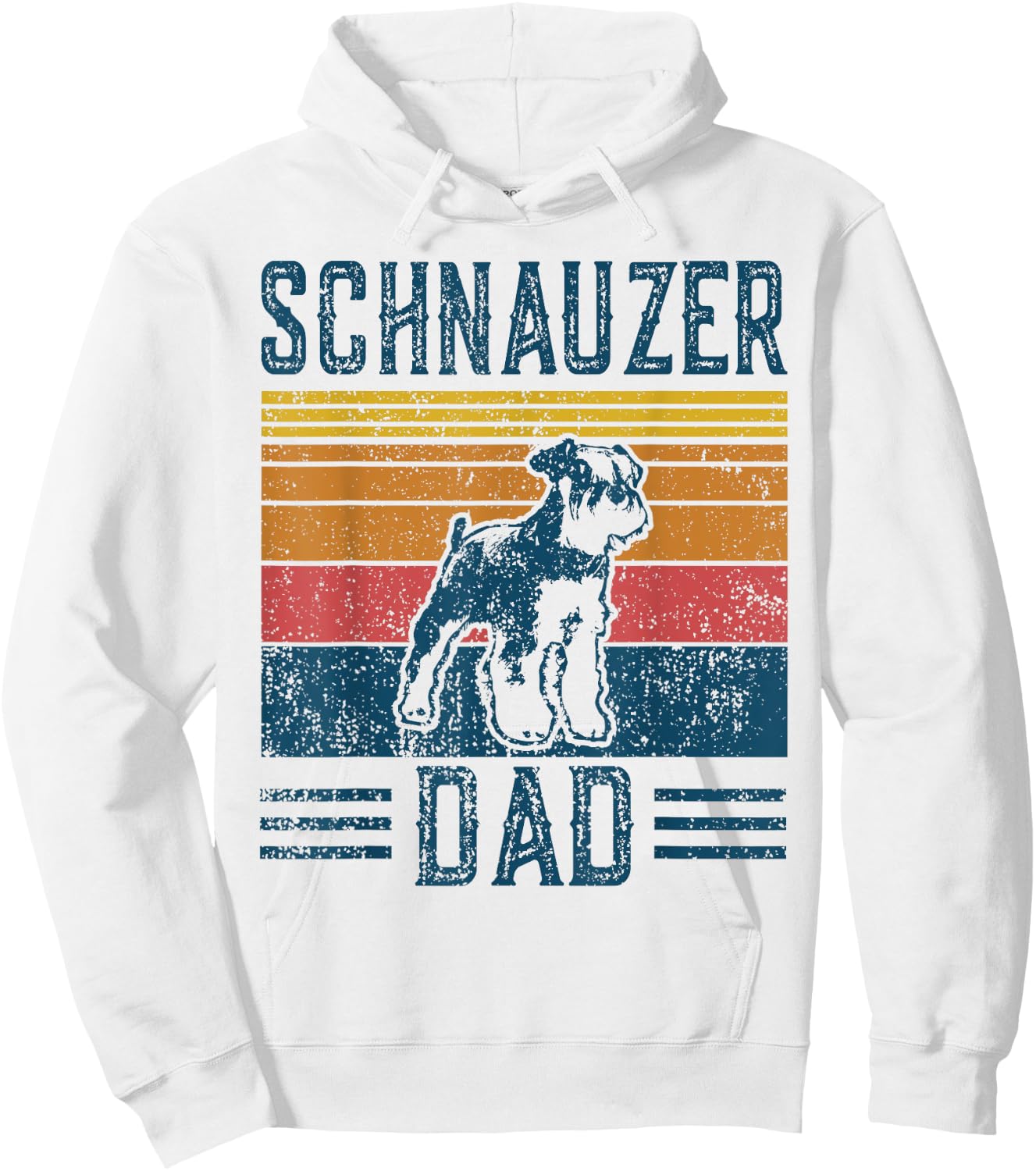 Dog | Schnauzer Pinscher Papa - Vintage Schnauzer Papa Women Girls Kids Hoodie - Hoodie | White