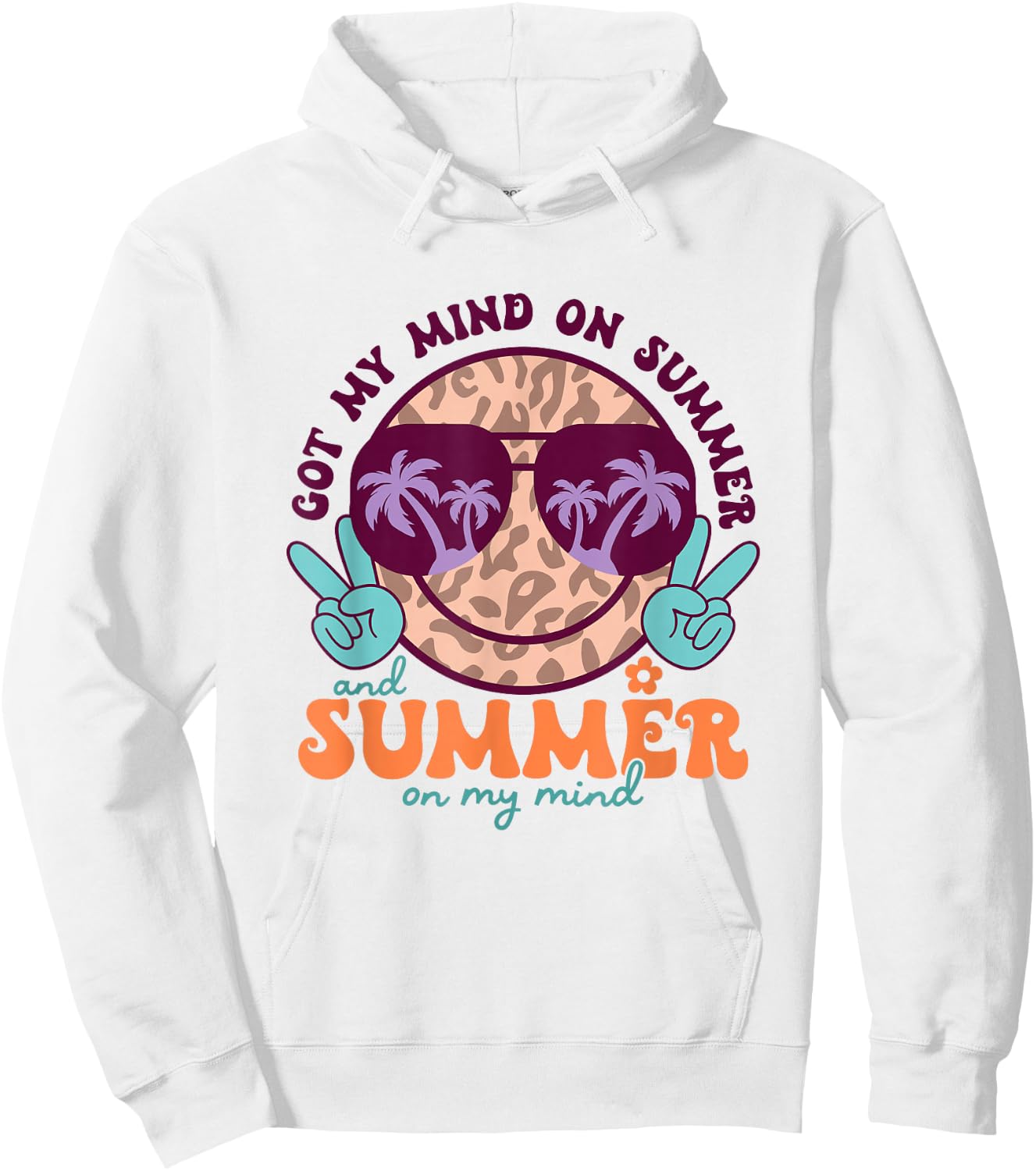 Got My Mind On Summer Teacher Life Funny Summer Teacher Hoodie - Hoodie | White