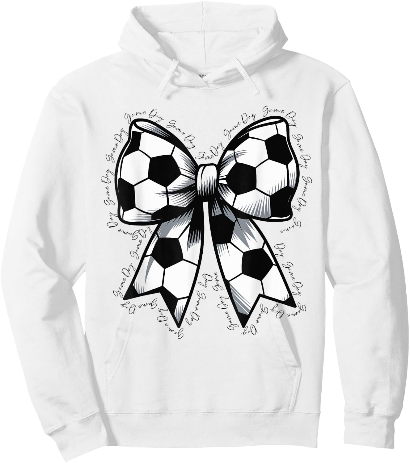 Soccer Game Day Soccer Lover Coquette Bow Soccer Mom Women Hoodie - Hoodie | White