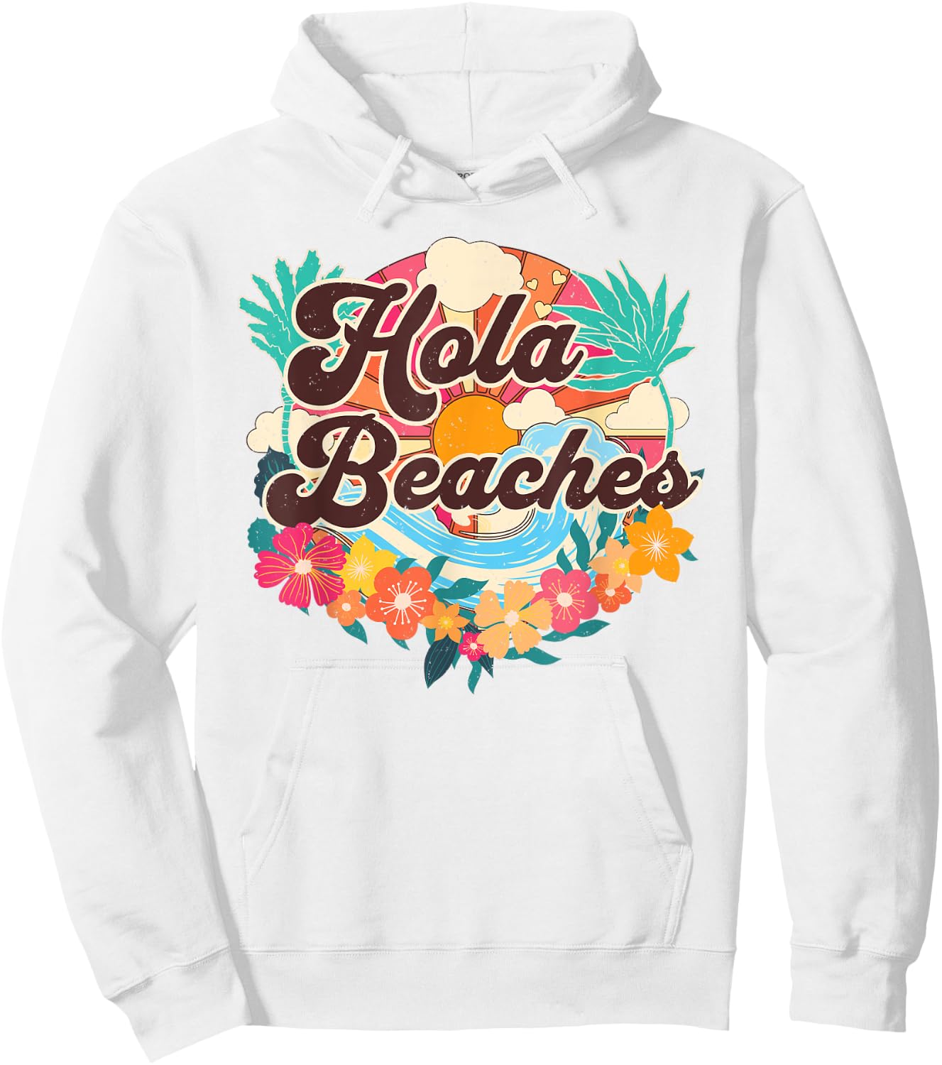 Hola Beaches Funny Beach Summer Vacation Family Matching Men Women Kids Hoodie - Hoodie | White