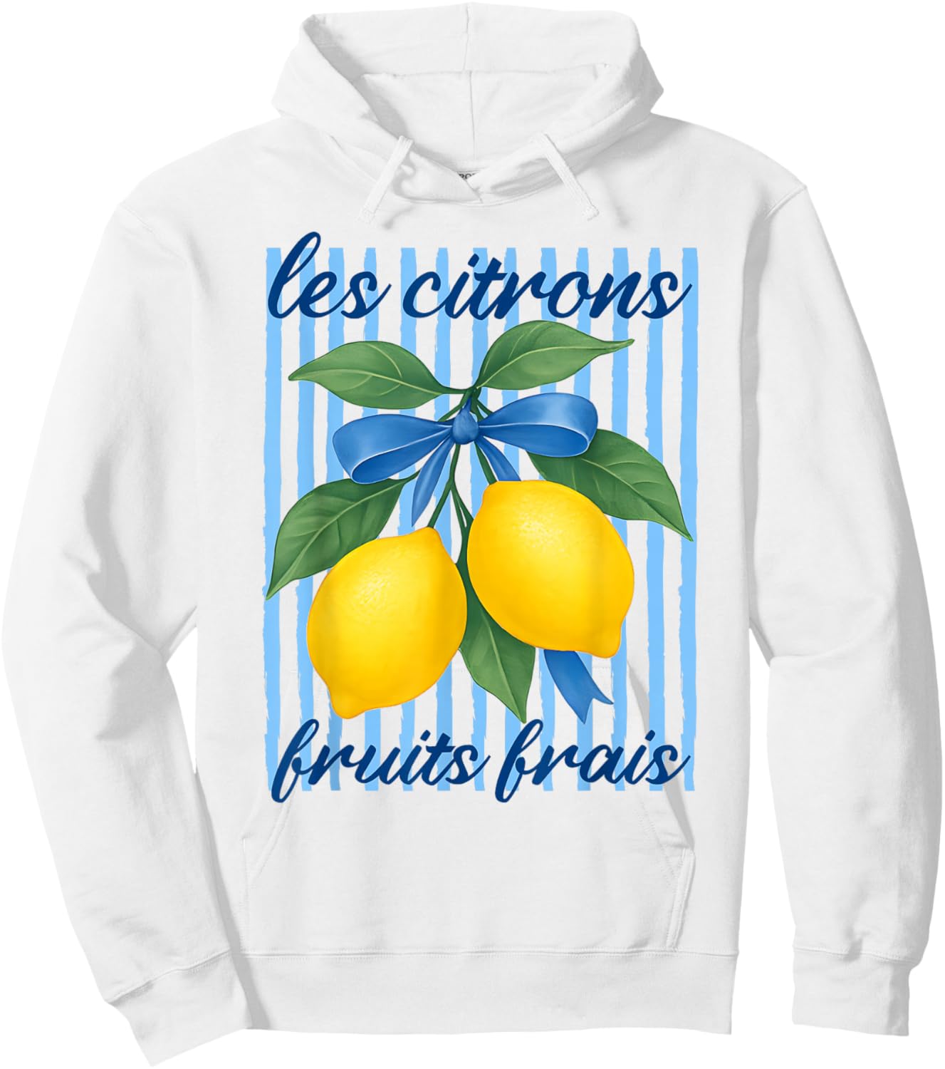 Les citrons French Lemons Aesthetic Coquette Summer Vintage Hoodie - Hoodie | White