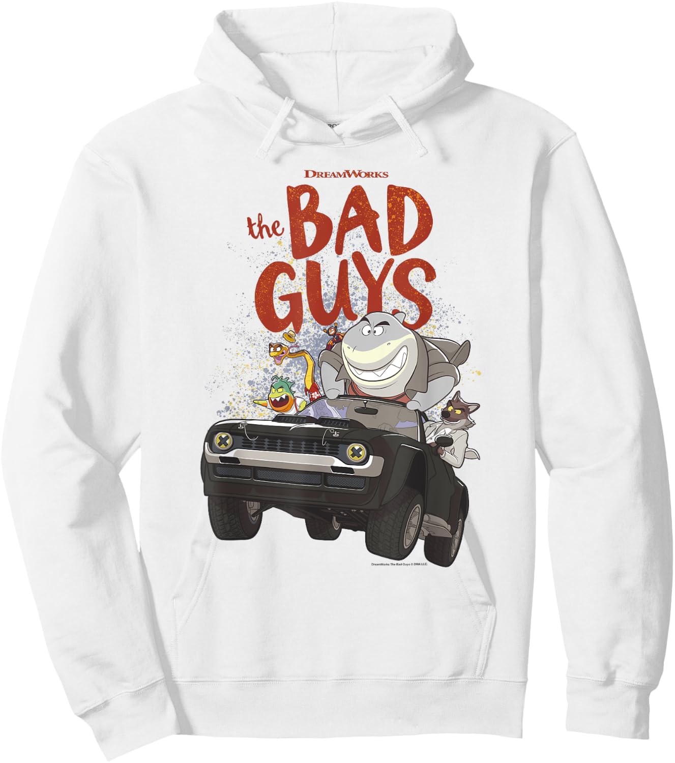 The Bad Guys Group Getaway Vehicle Poster Hoodie - Hoodie | White