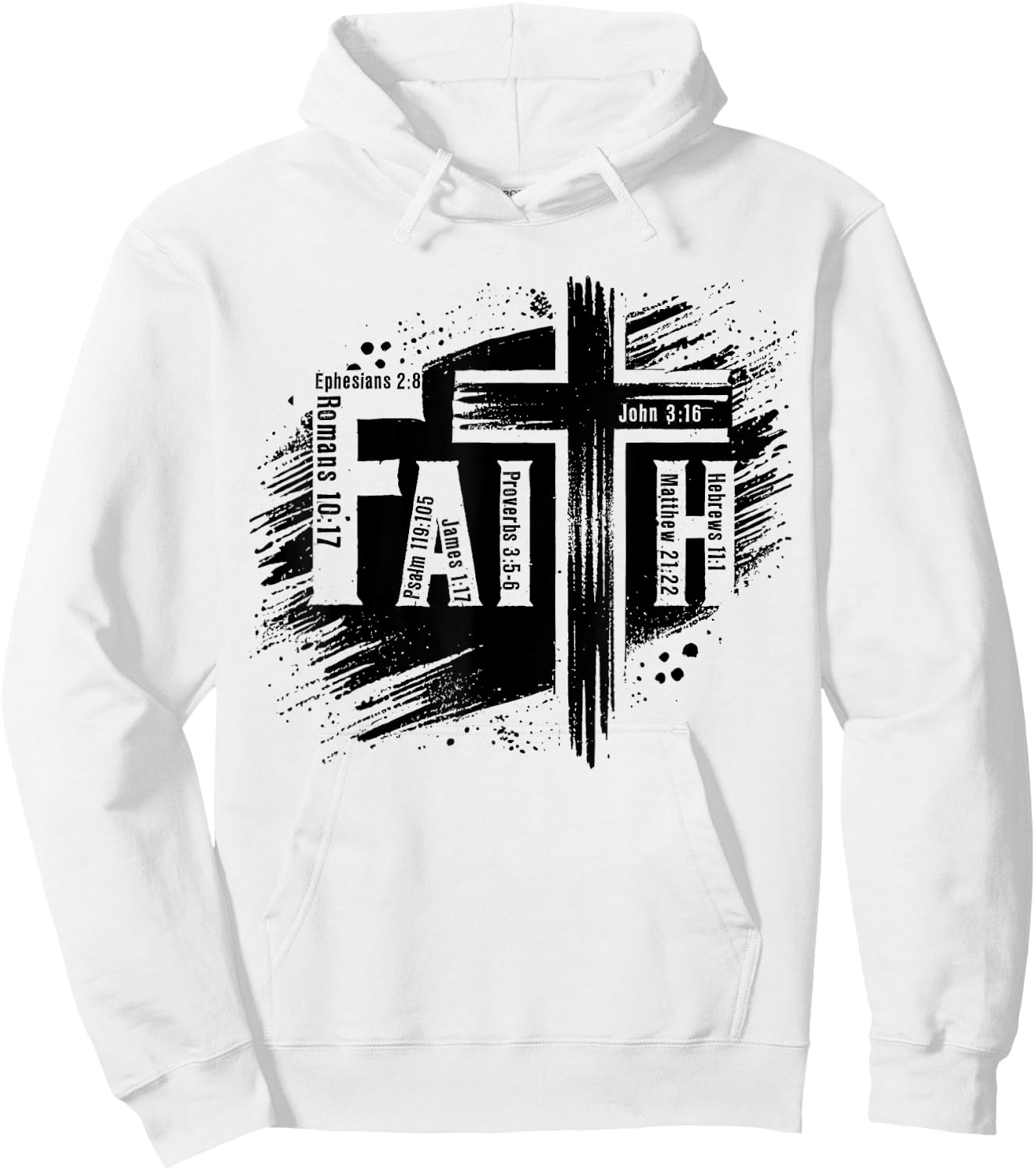 Cross Faith Christian Jesus Bible Verse Men Women Kids Hoodie - Hoodie | White