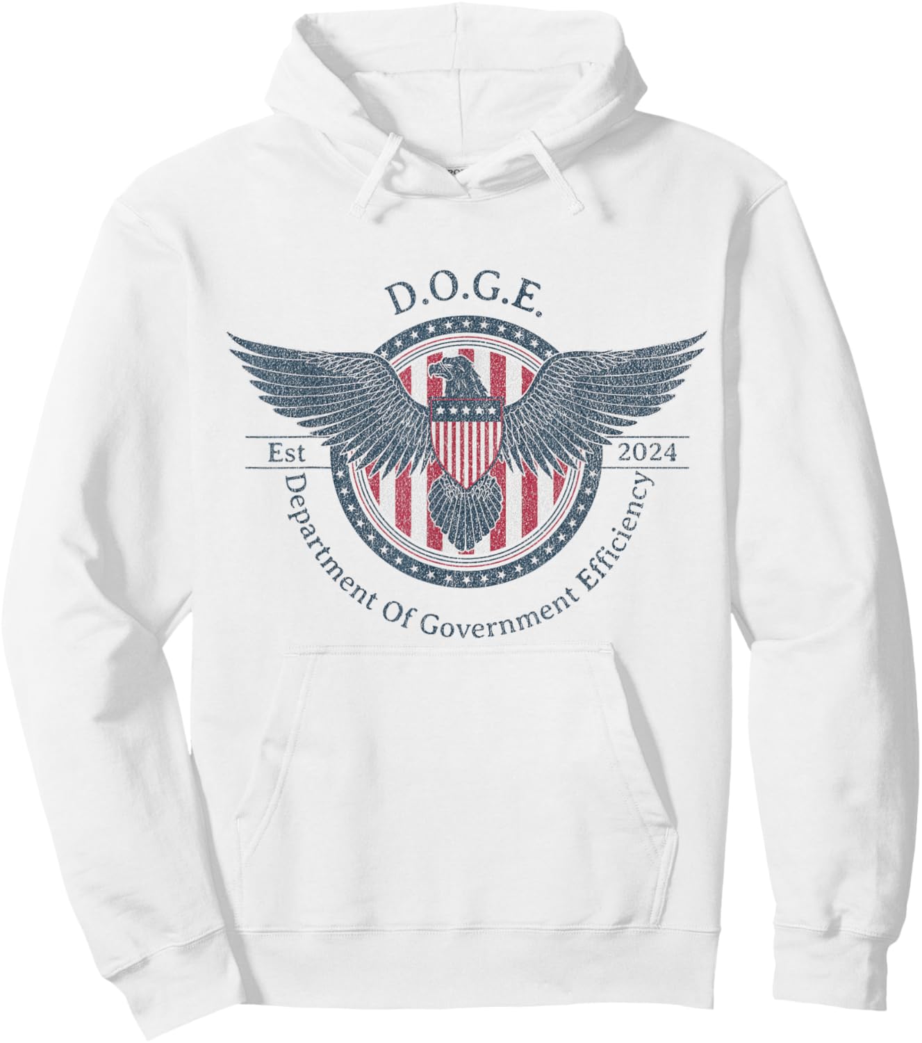 DOGE Department Of Government Efficiency Partiotic Hoodie - Hoodie | White
