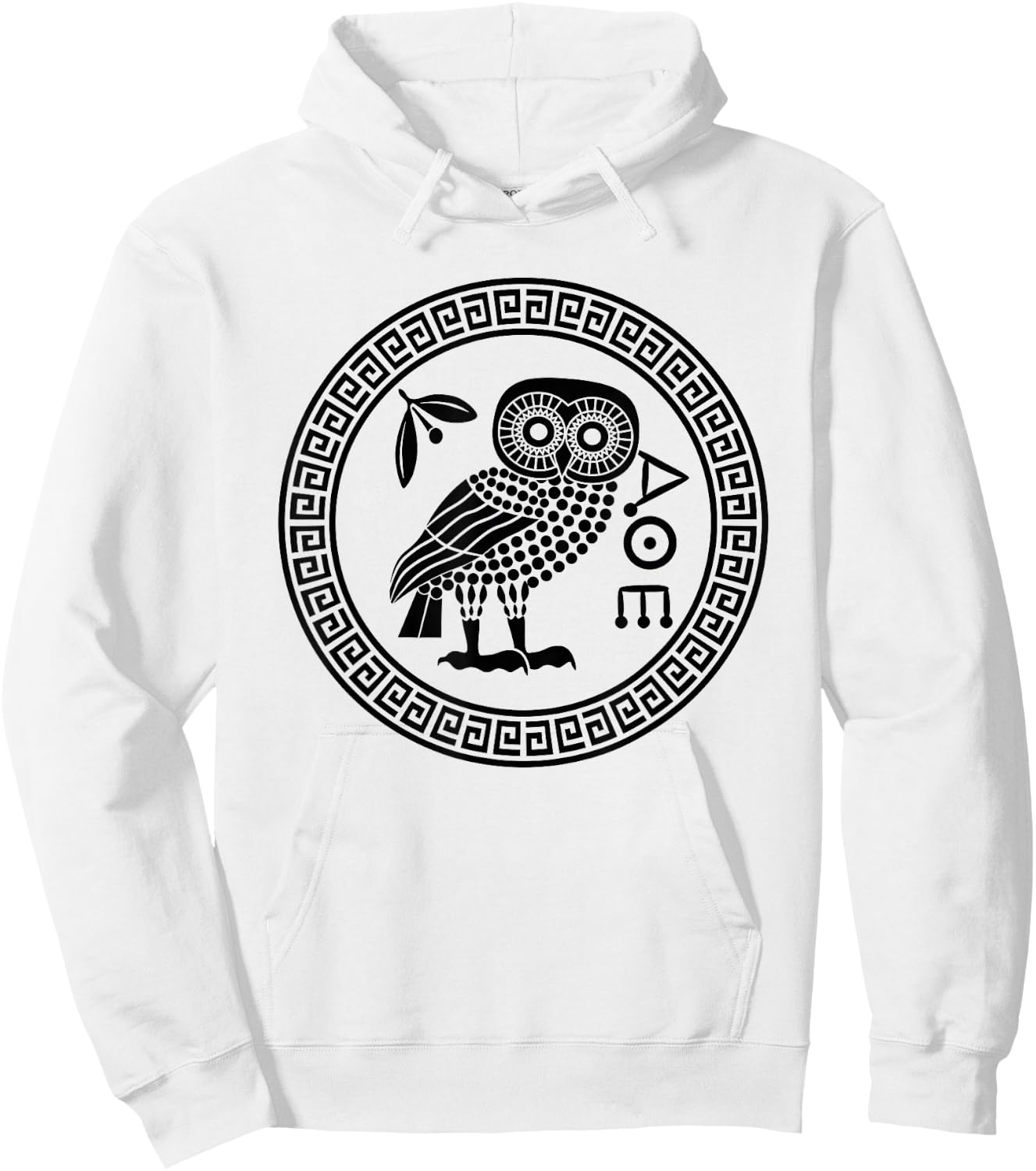 Owl of Athena Ancient Greek Mythology | Athena's Owl Greece Hoodie - Hoodie | White