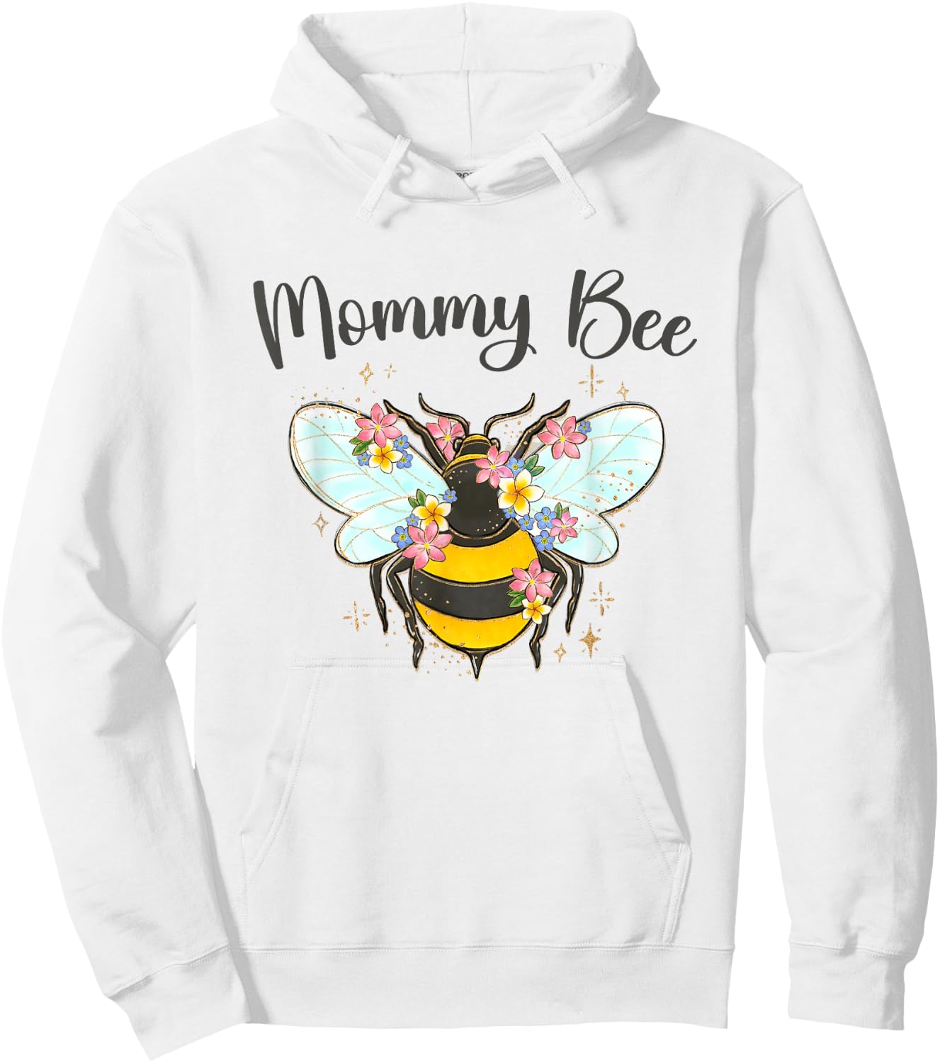 Mommy Bee Funny Bumble Bee Mother's Day Mom Mama Grandma Hoodie - Hoodie | White