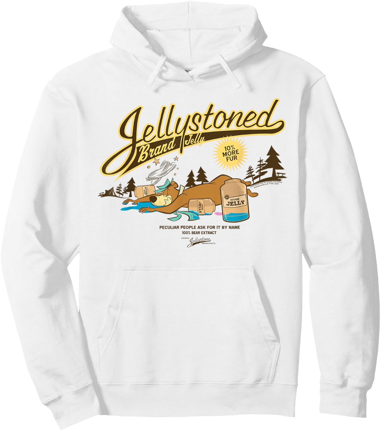 Yogi Bear Jellystoned Brand Jelly Hoodie - Hoodie | White