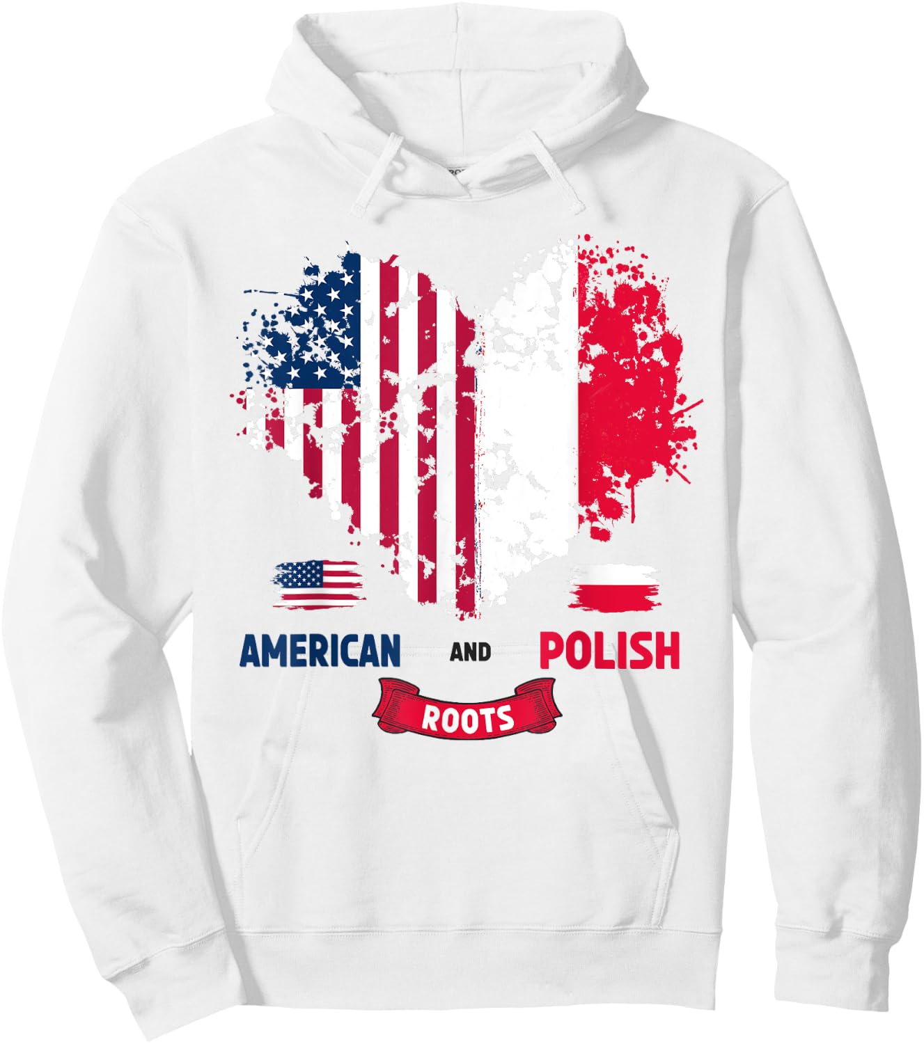Polish American Flag Ideas For Kids Poland Flag Heart Hoodie - Hoodie | White