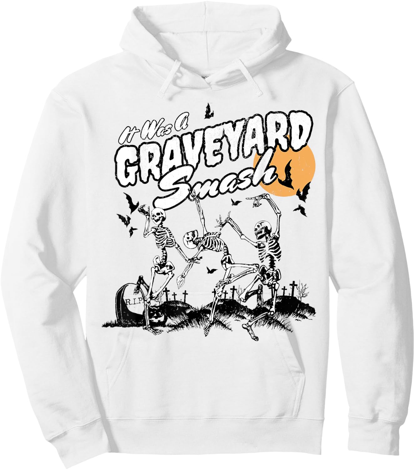 It Was A Graveyard Smash Skeleton Spooky Season Halloween Hoodie - Hoodie | White
