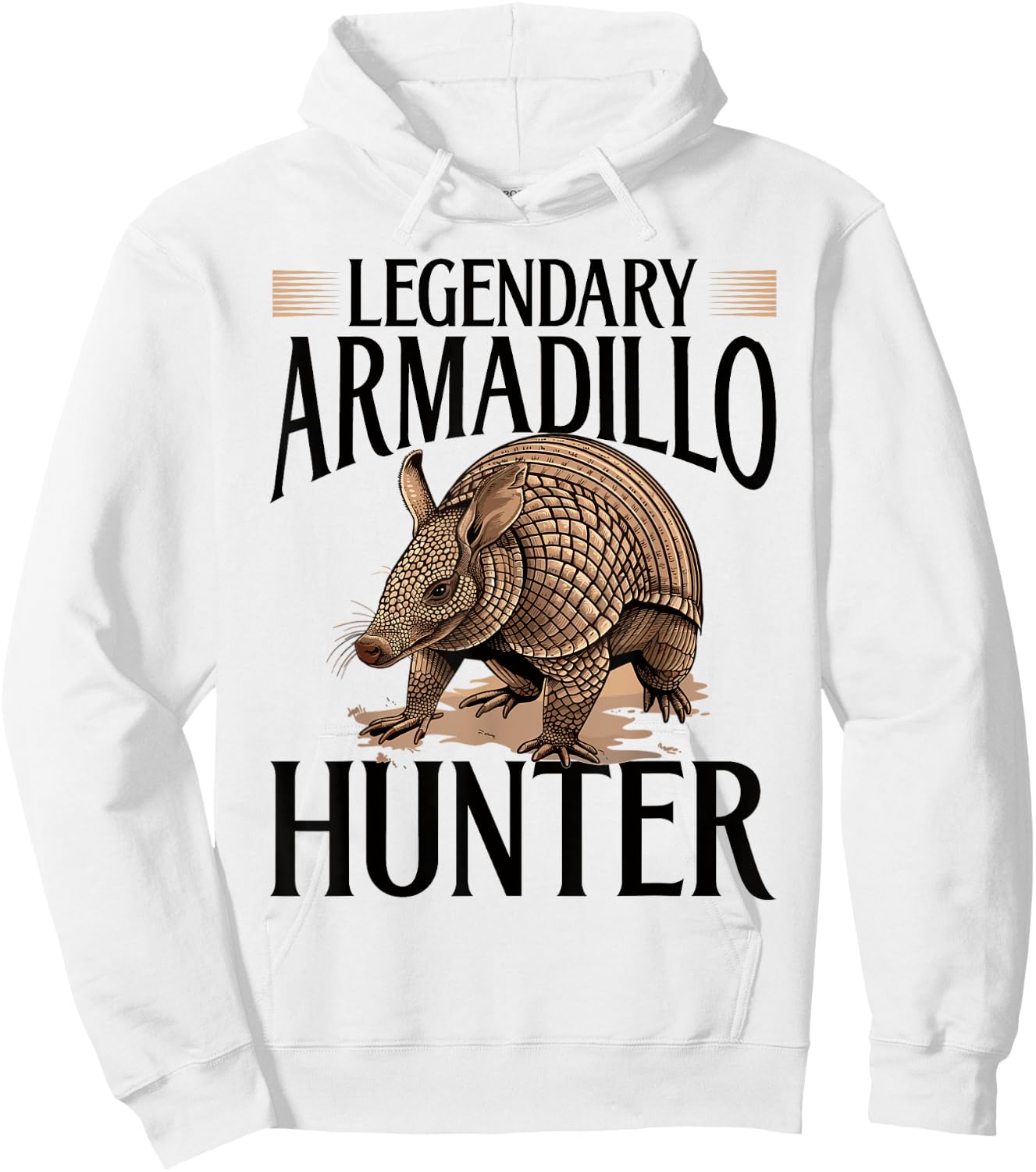 Funny Armadillo Animal Legendary Armadillo Hunter Hoodie - Hoodie | White