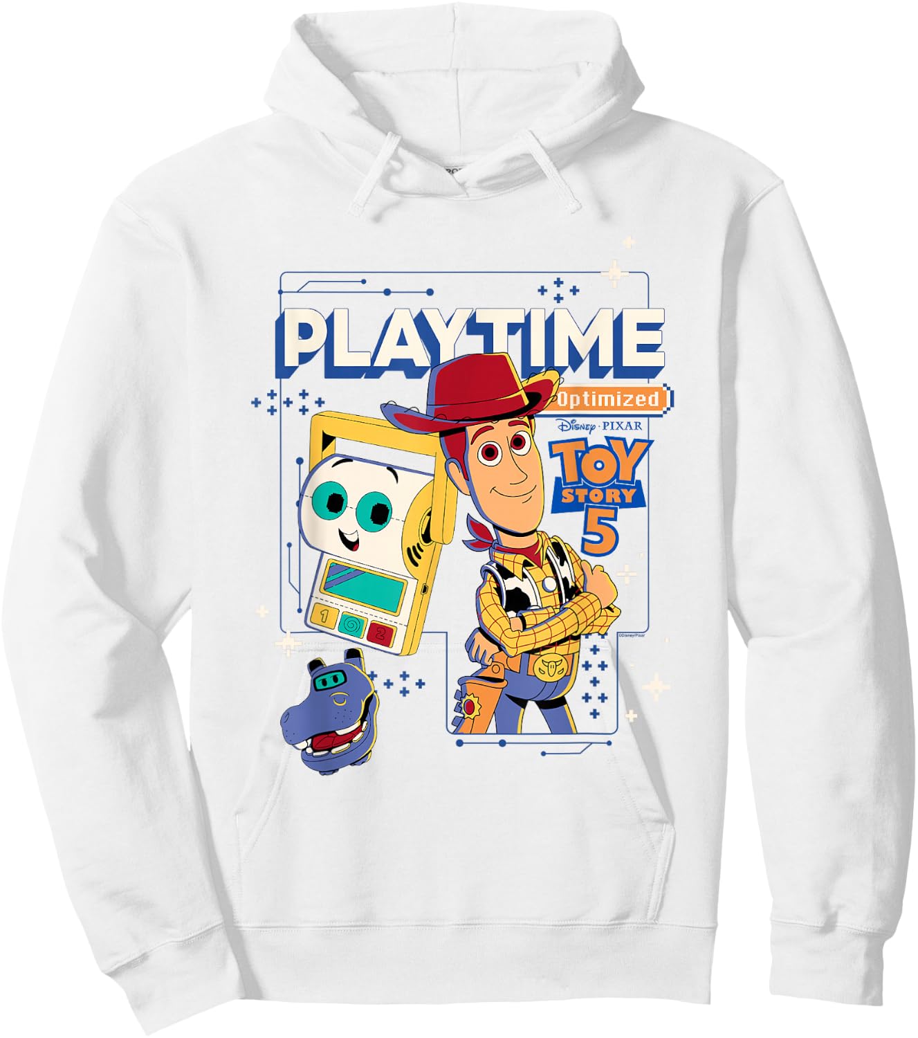 Disney Pixar Toy Story 5 Play Time Woody & Smarty Pants Hoodie - Hoodie | White