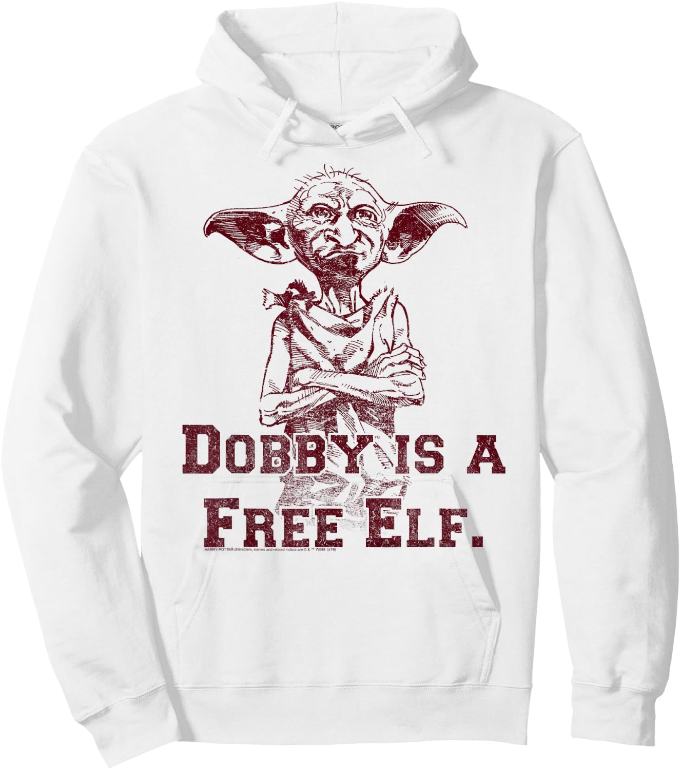 Harry Potter Dobby Is A Free Elf Sketch Hoodie - Hoodie | White