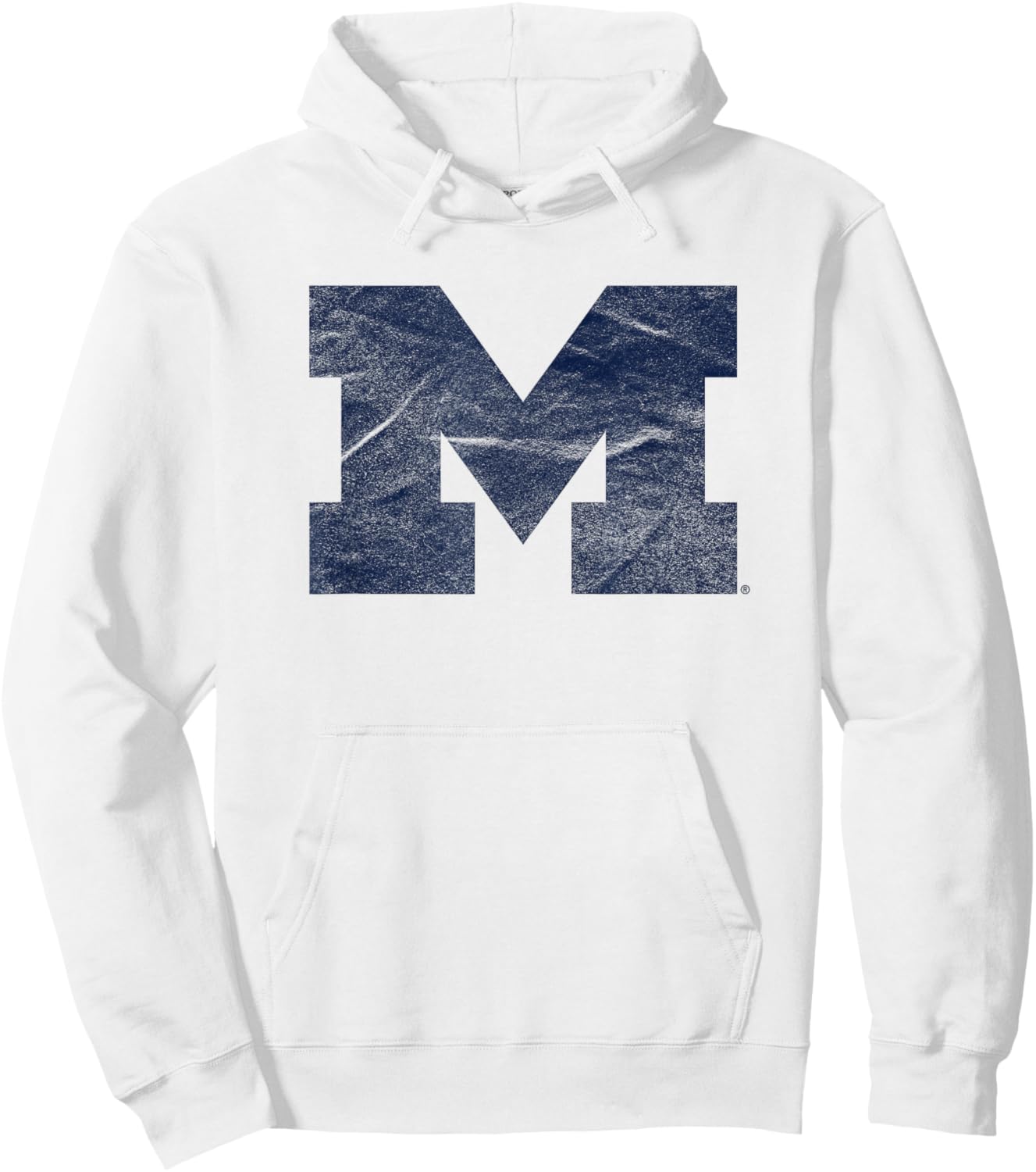 University of Michigan Wolverines U of M Distressed Primary Hoodie - Hoodie | White