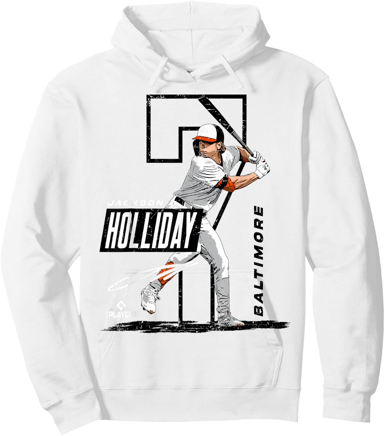 Jackson Holiday | Baltimore Baseball Players | MLBHOL3002 Hoodie - Hoodie | White