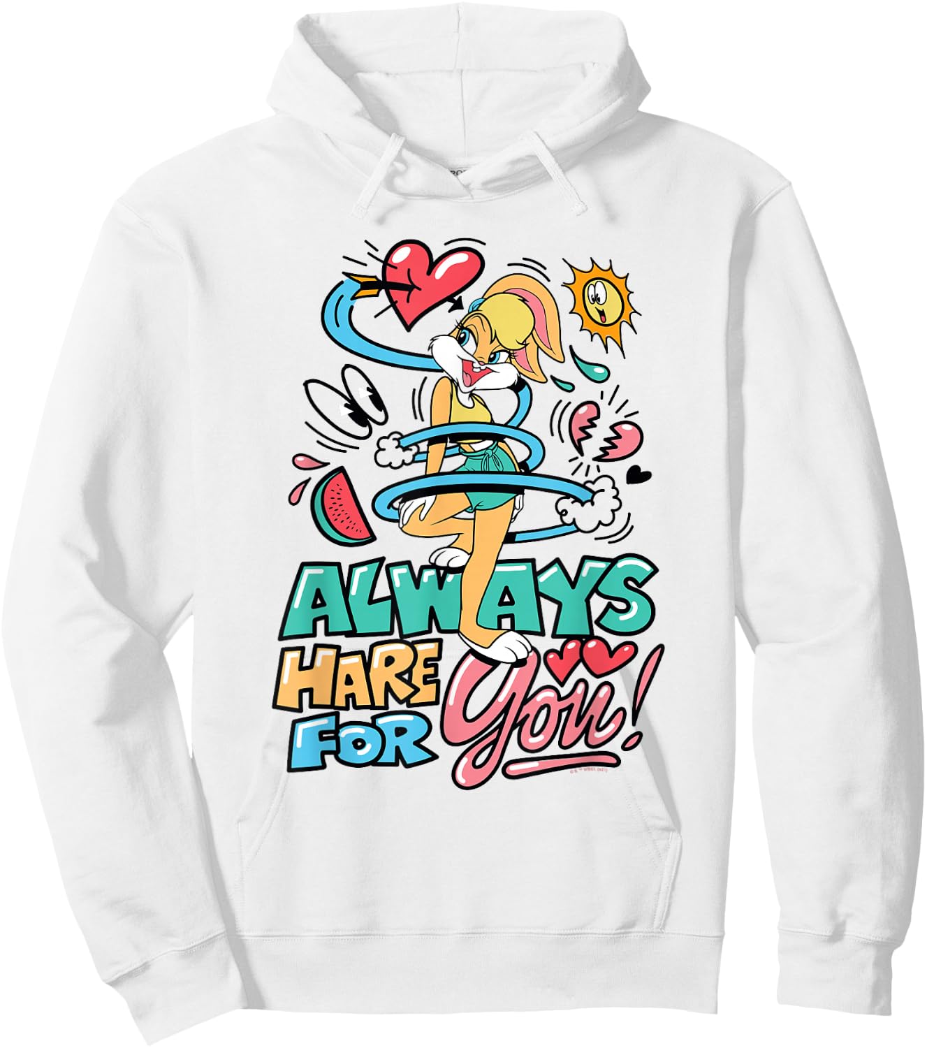 Looney Tunes Lola Bunny Always Hare for You Hoodie - Hoodie | White