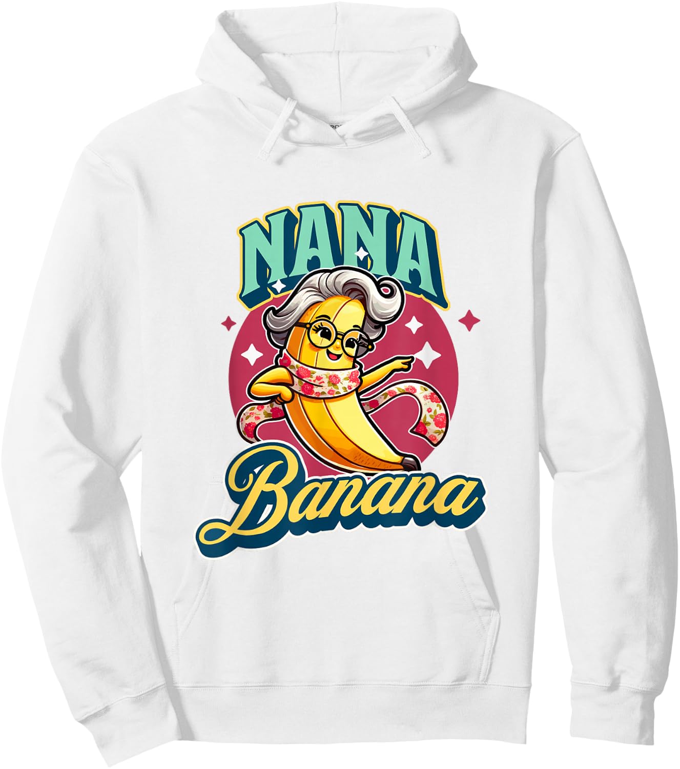 Cute Nana Banana for a Cool Fun Loving Grandma Hoodie - Hoodie | White