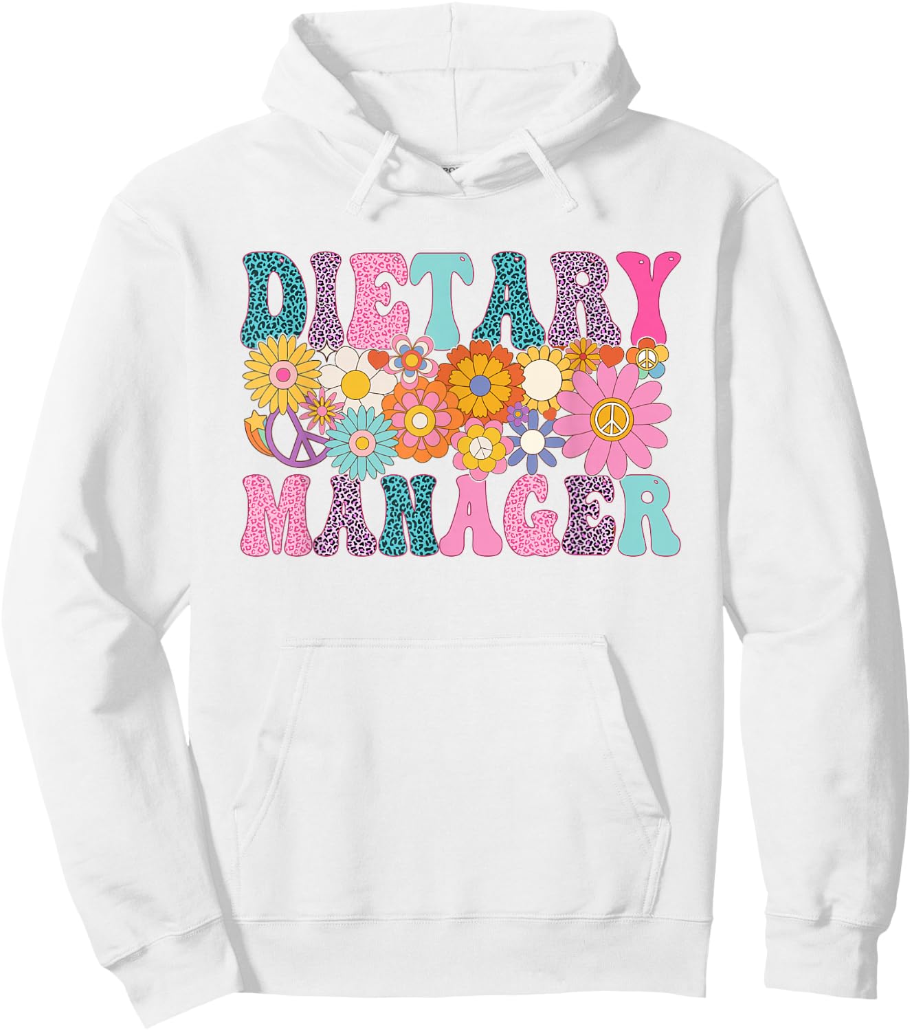 Dietary Manager Week Groovy Leopard Appreciation Day Women Hoodie - Hoodie | White