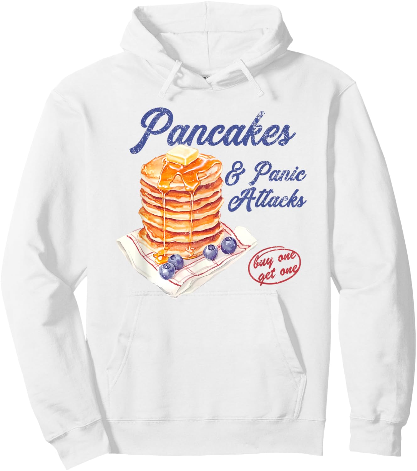 Pancakes and Panic Attacks Hoodie - Hoodie | White